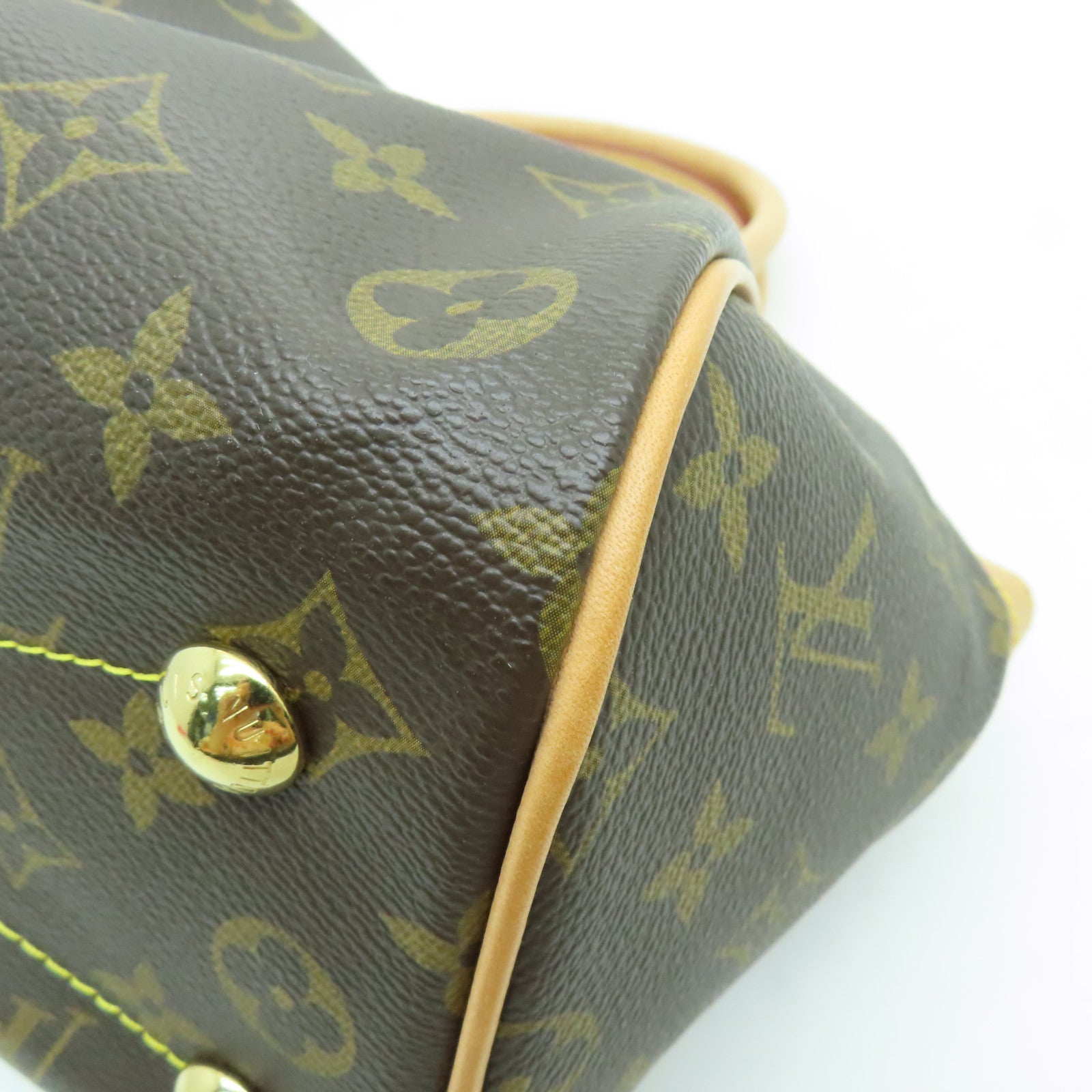 LOUIS VUITTON Monogram Tivoli PM金扣手挽袋啡色