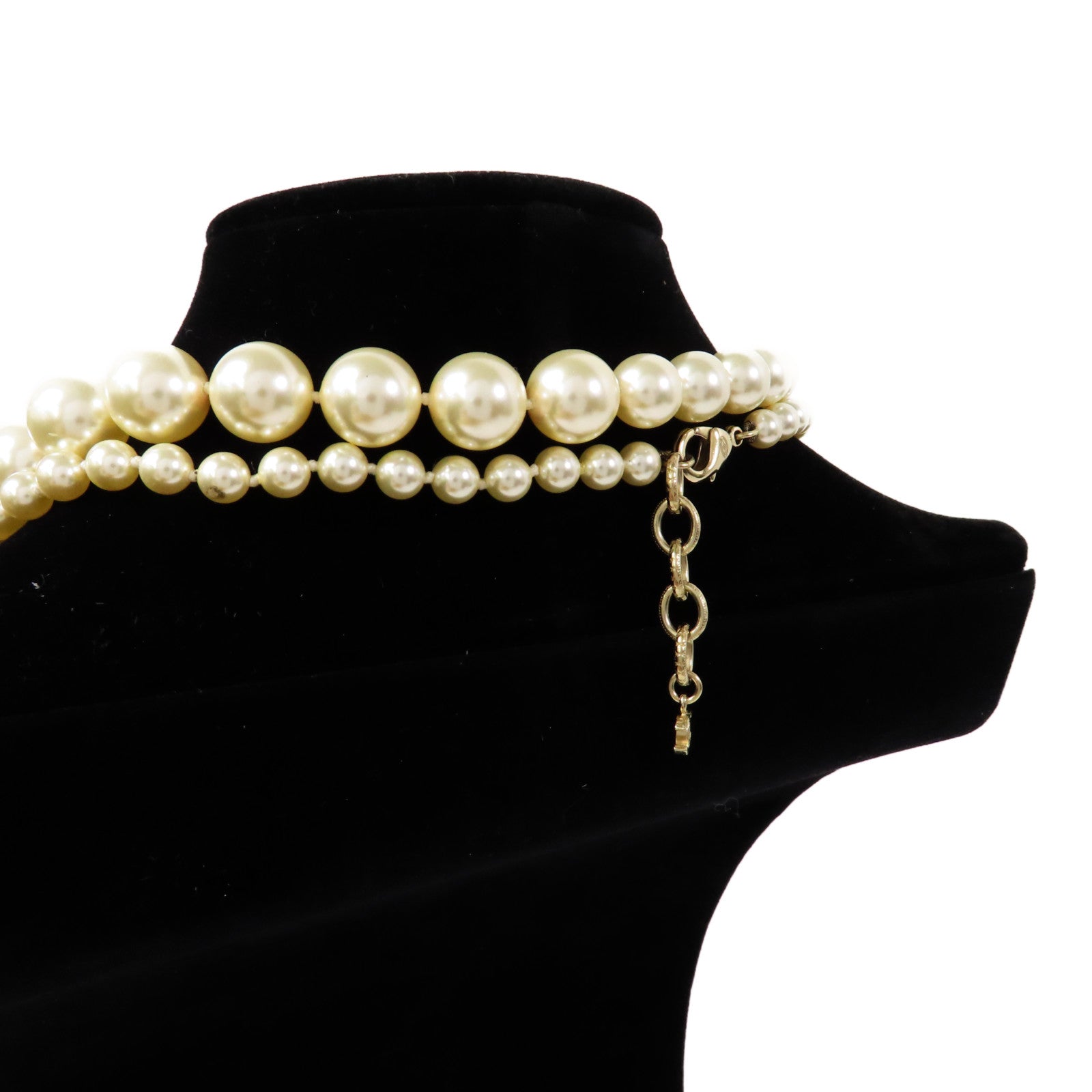 CHANEL 金屬/仿珍珠Necklace項鍊金色