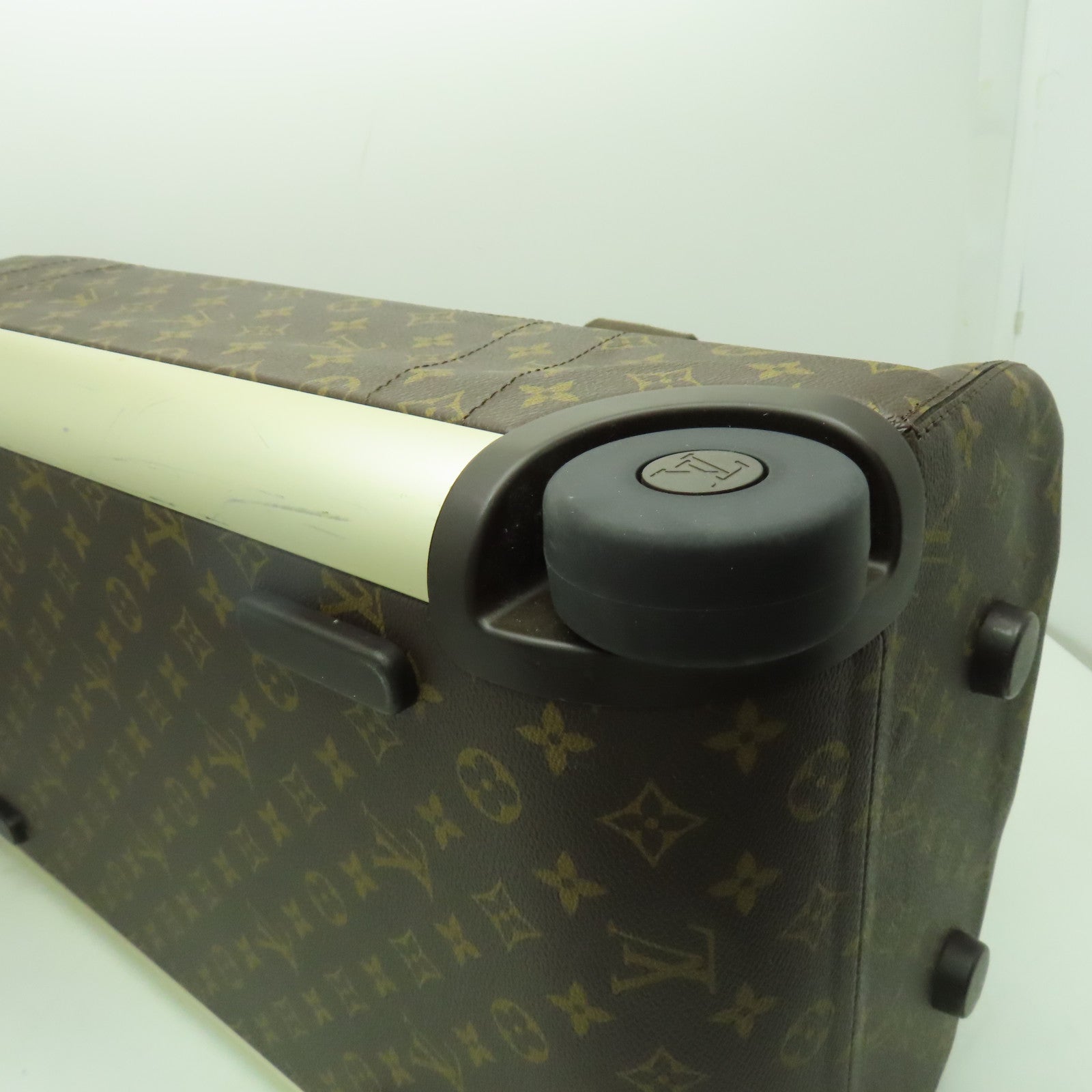 LOUIS VUITTON Monogram Horizon Soft Duffle 55銀扣行李箱啡色