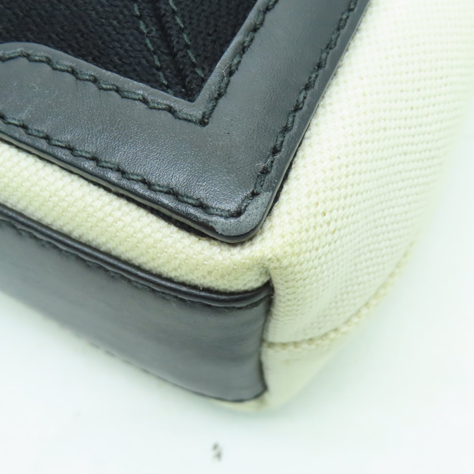 BALENCIAGA 帆布Tote Bag銀扣手挽肩背兩用袋米色/黑色