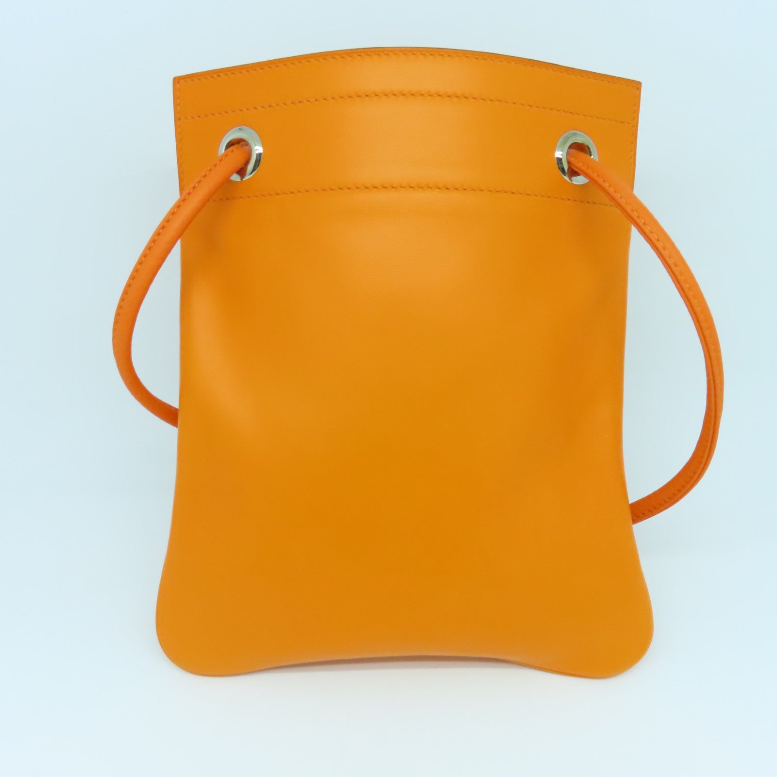 HERMES 【激減優惠】Swift皮革Aline銀扣肩背袋橙色
