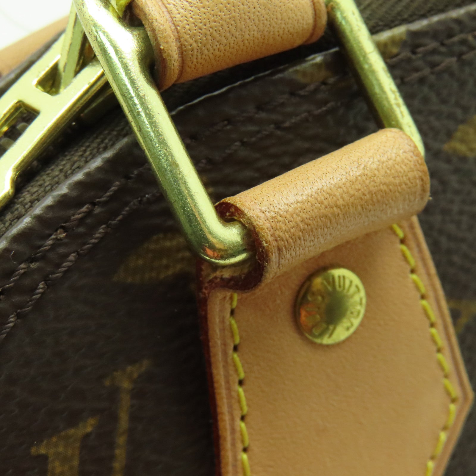 LOUIS VUITTON Monogram Alma BB金扣手挽肩背兩用袋棕色