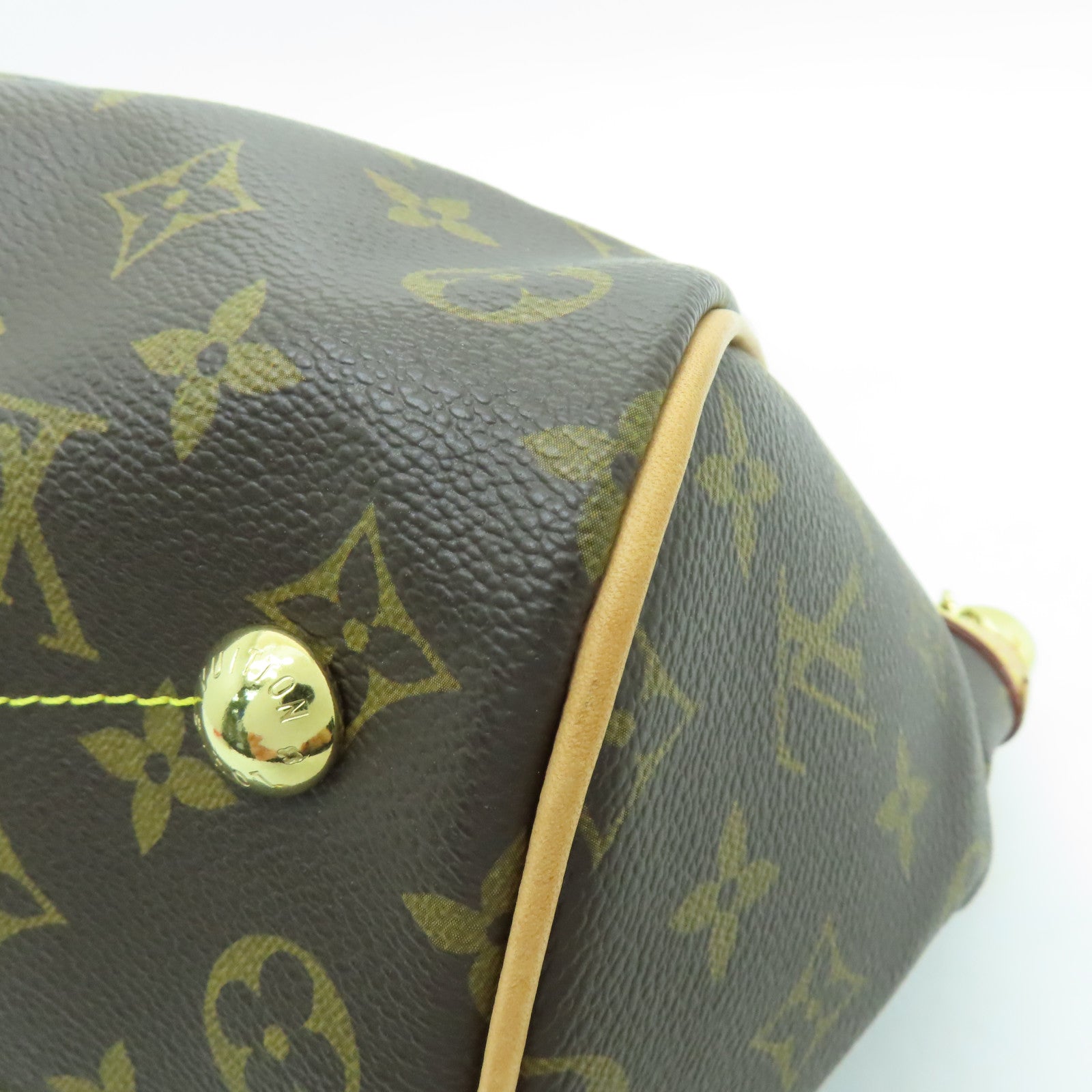 LOUIS VUITTON Monogram Tivoli PM金扣手挽袋啡色
