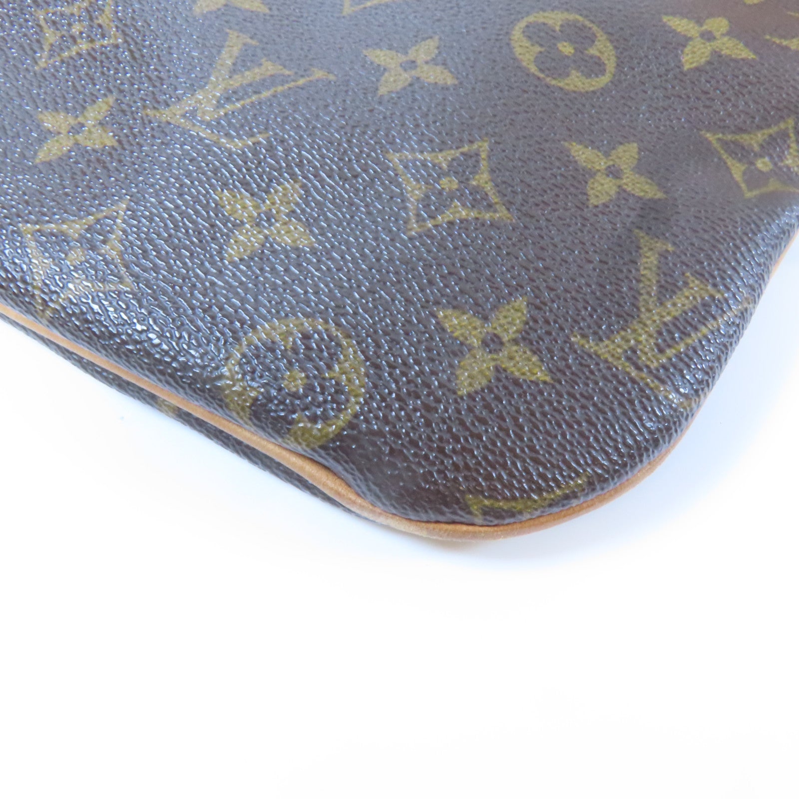 LOUIS VUITTON Monogram Pochette Bosphore金扣肩背袋啡色