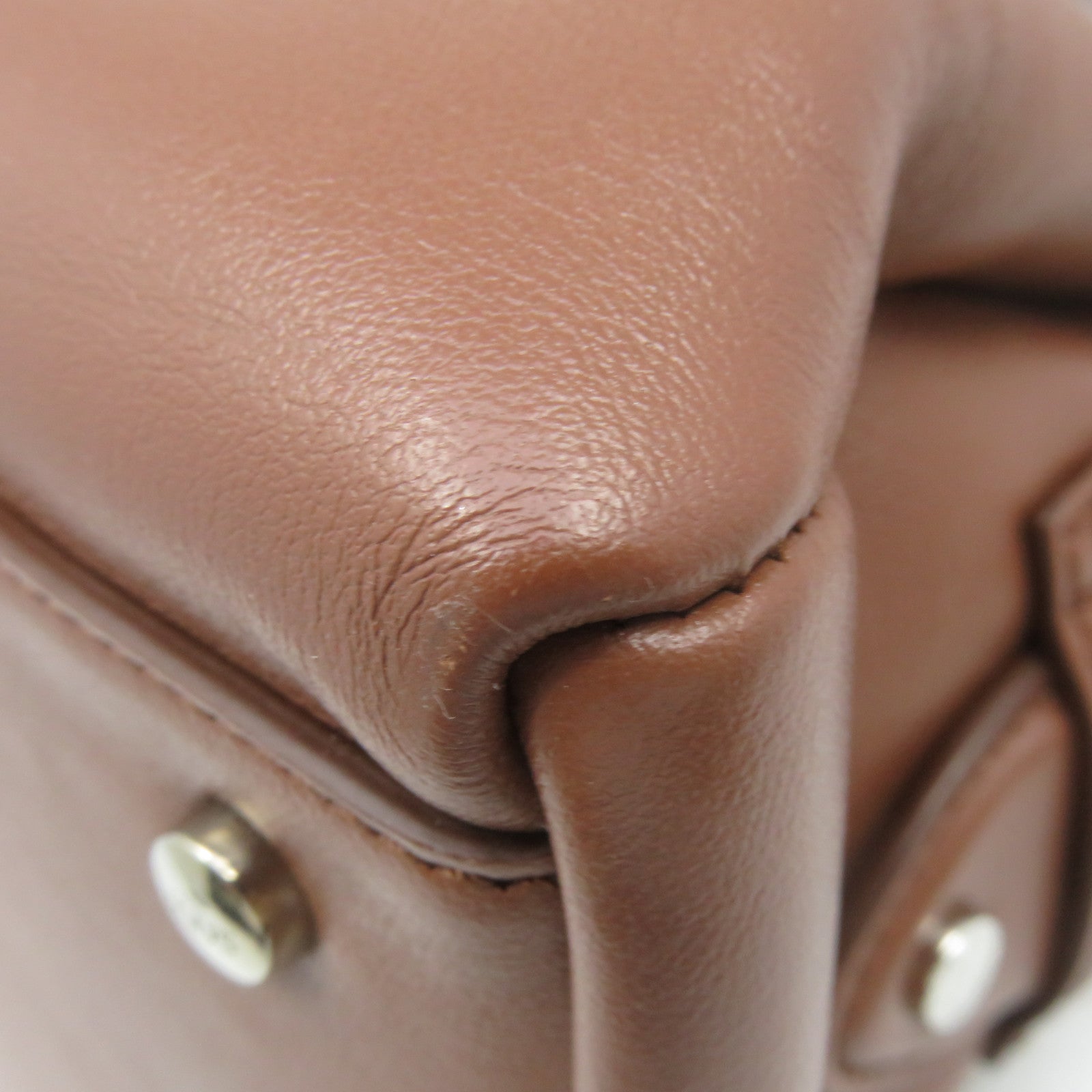 TOD'S Cowhide Leather 2Way Shoulder Bag Handle Shoulder Bag Brown