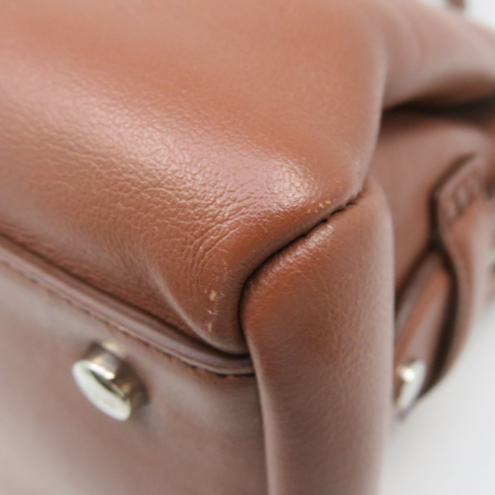 TOD'S Cowhide Leather 2Way Shoulder Bag Handle Shoulder Bag Brown