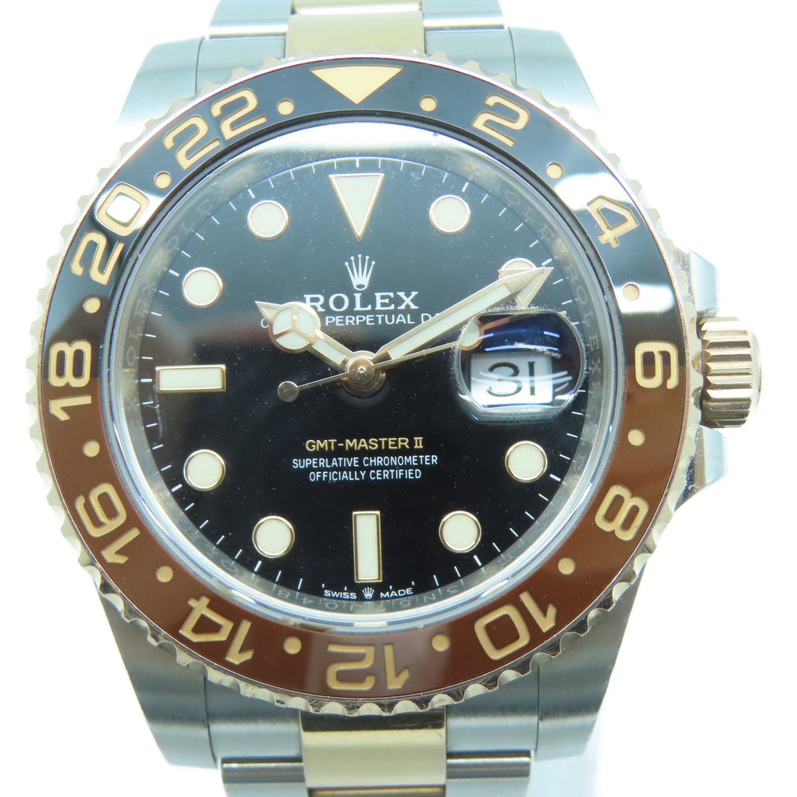 ROLEX GMT MasterⅡ不鏽鋼手錶自動機芯黑色