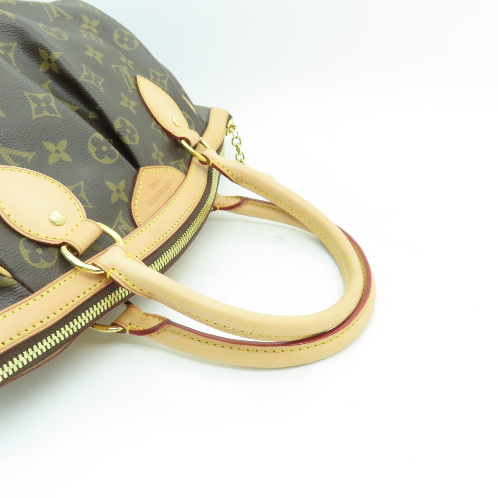 LOUIS VUITTON Monogram Tivoli PM金扣手挽袋啡色