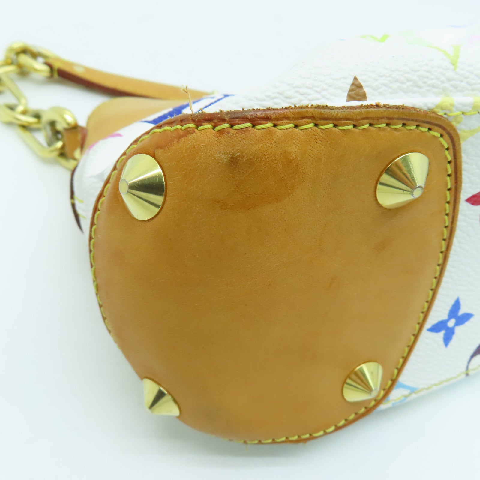 LOUIS VUITTON Monogram Multicolore Judy PM 2 way Shoulder  Bag金扣手挽肩背兩用袋白色