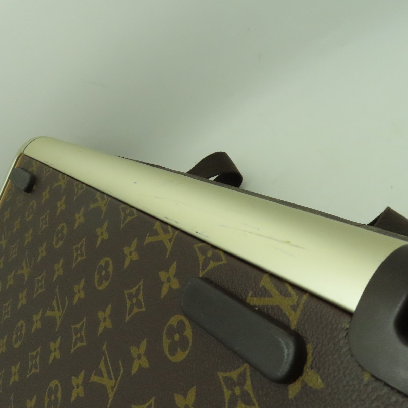 LOUIS VUITTON Monogram Horizon Soft Duffle 55銀扣行李箱啡色
