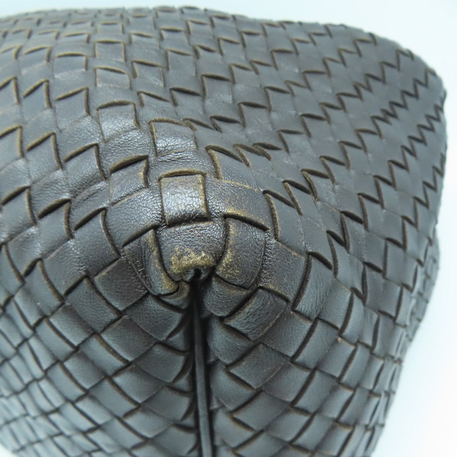 BOTTEGA VENETA 织纹皮革Shoulder Bag肩背袋啡色