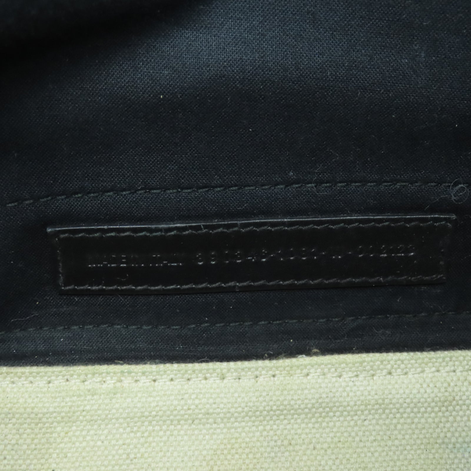 BALENCIAGA 帆布Tote Bag銀扣手挽肩背兩用袋米色/黑色