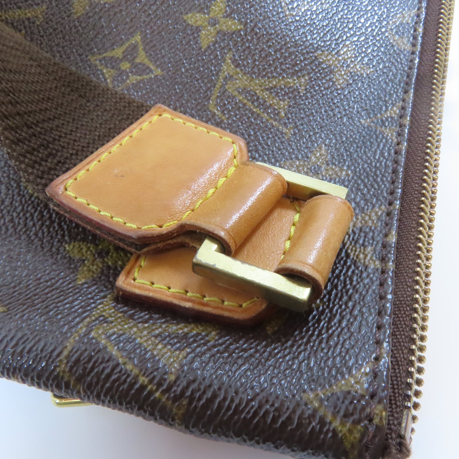 LOUIS VUITTON Monogram Pochette Bosphore金扣肩背袋啡色
