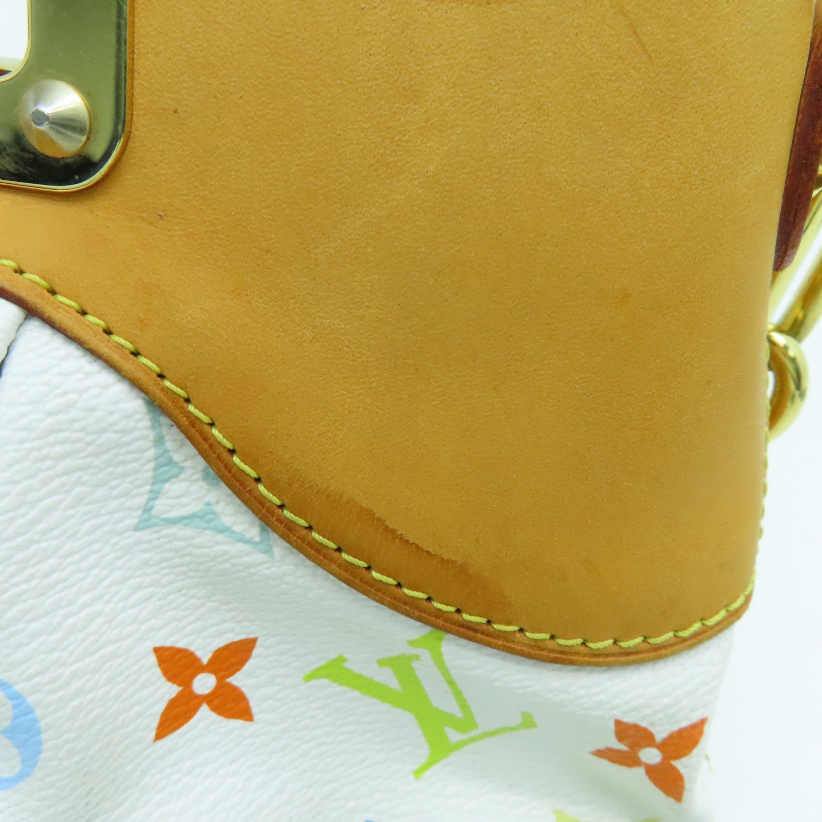 LOUIS VUITTON Monogram Multicolore Judy PM 2 way Shoulder  Bag金扣手挽肩背兩用袋白色