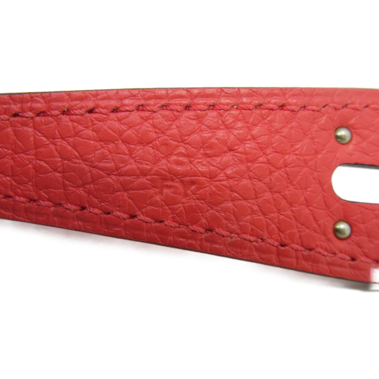 HERMES [Sharp Discount] Clemence Leather Lindy 26 Silver Buckle Hand Bag Pink