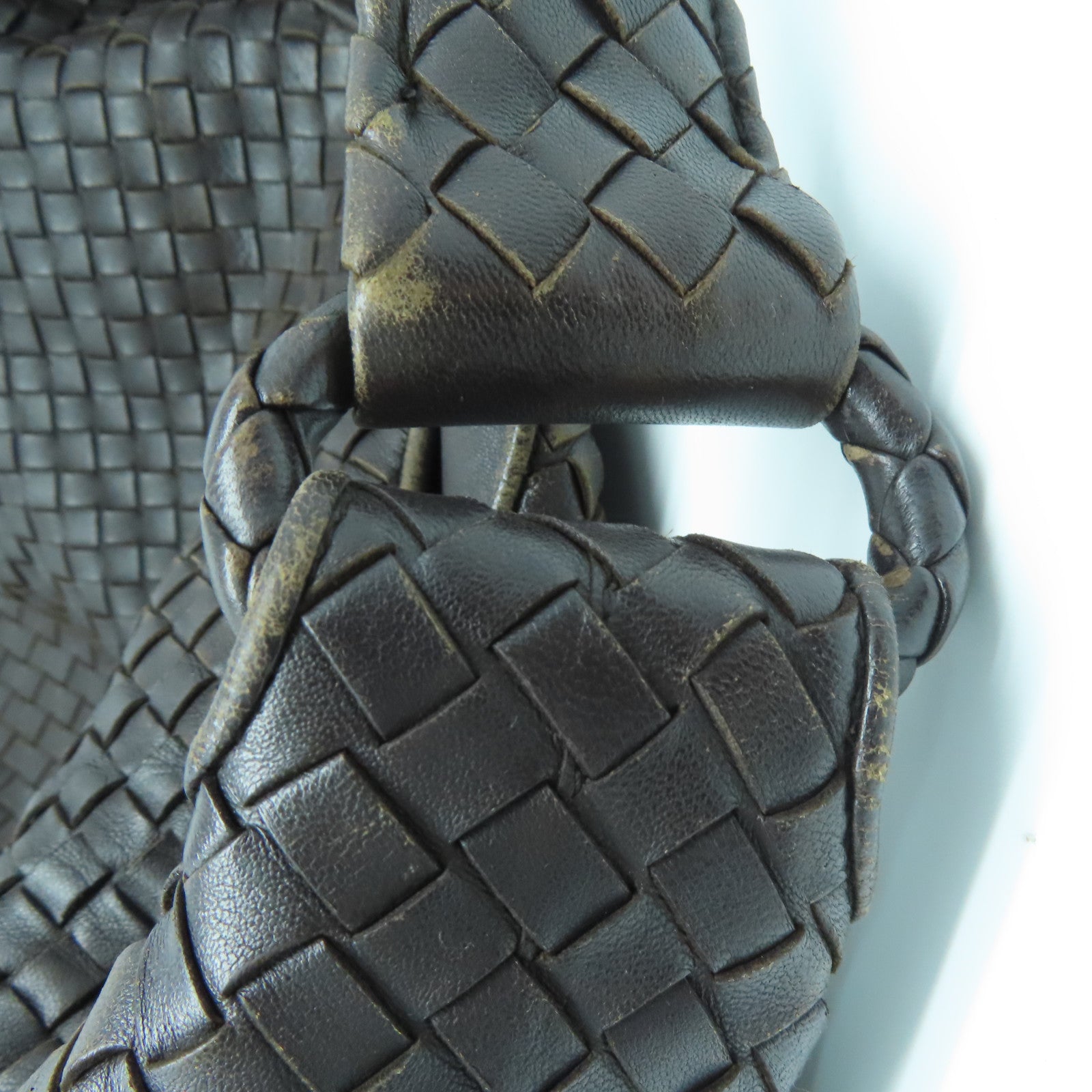 BOTTEGA VENETA 织纹皮革Shoulder Bag肩背袋啡色