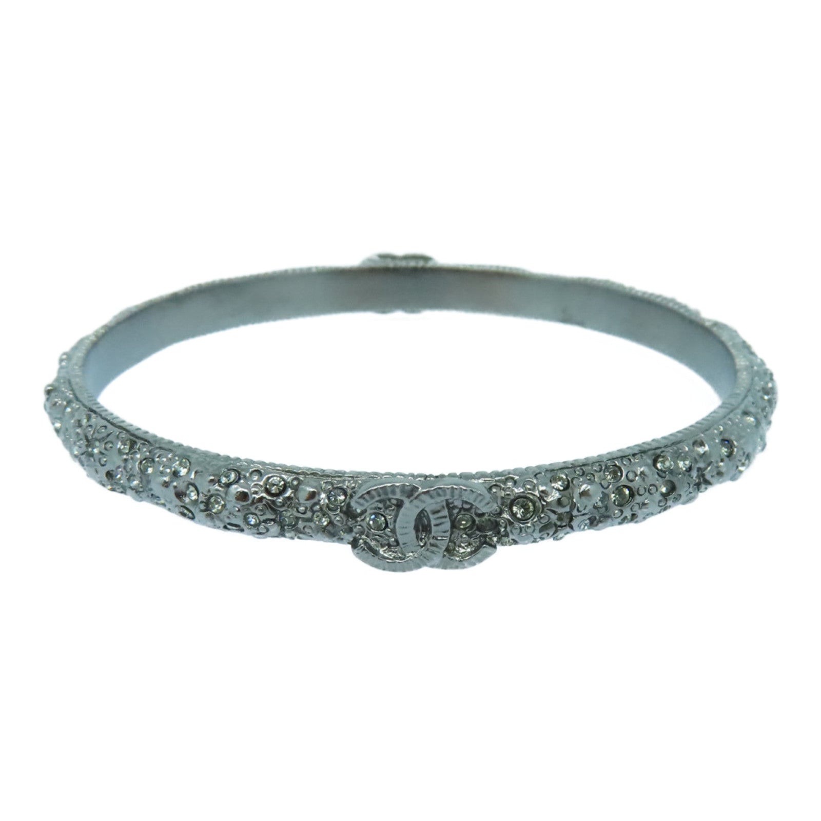 CHANEL 金属Bangle手链银色