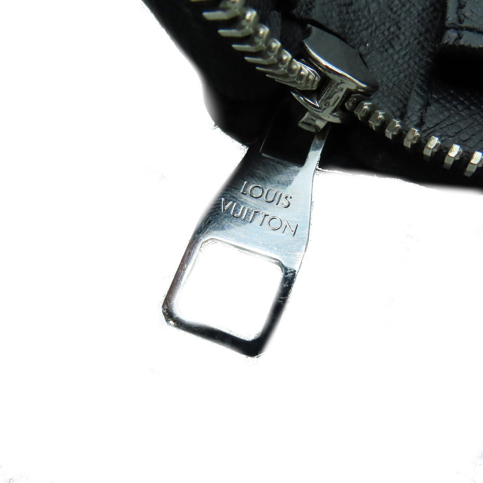LOUIS VUITTON Damier Zipper Long Wallet銀扣長錢包黑色