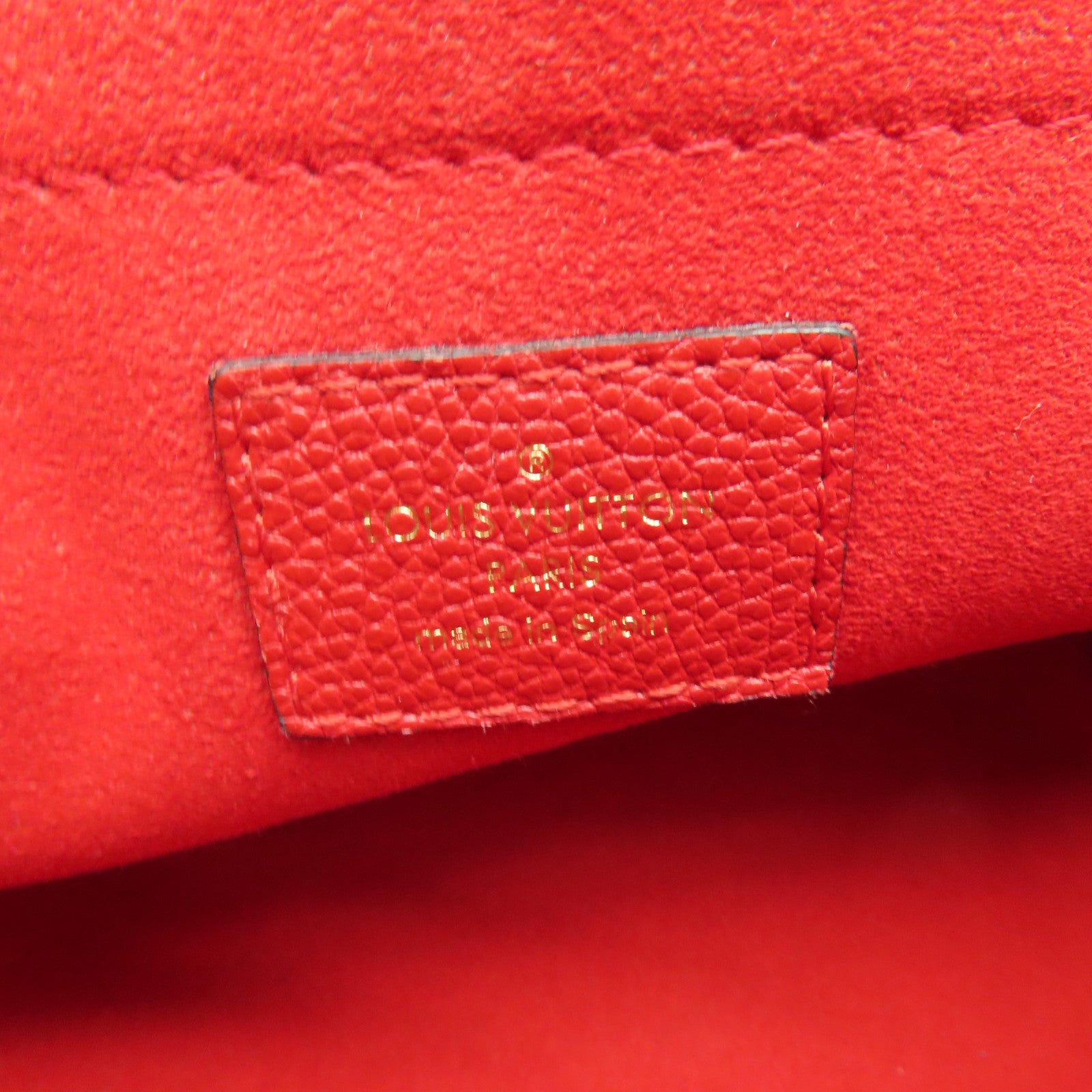 LOUIS VUITTON Monogram Saint Placide金扣鏈帶肩背袋棕色/紅色