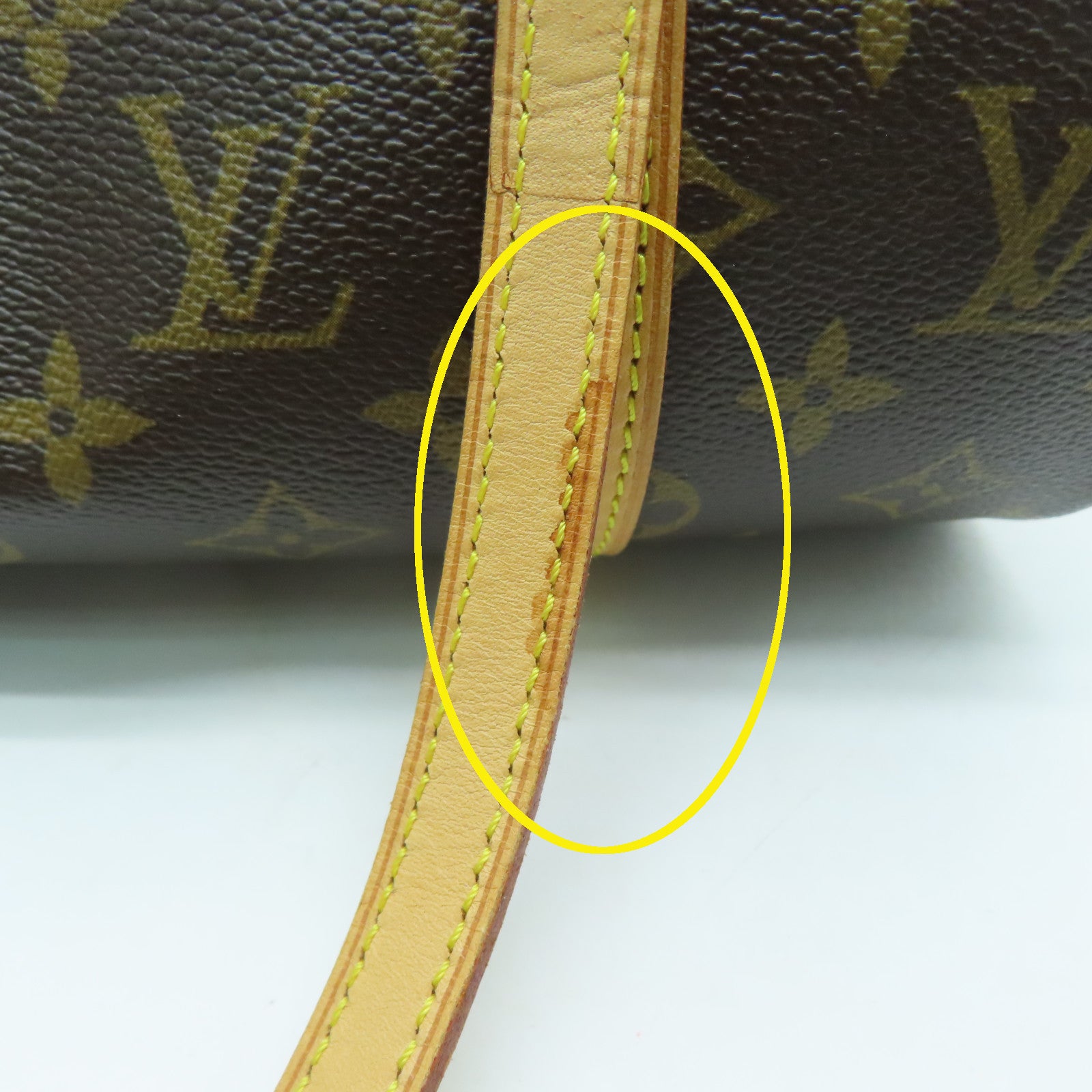 LOUIS VUITTON Monogram Papillon GM金扣肩背袋棕色