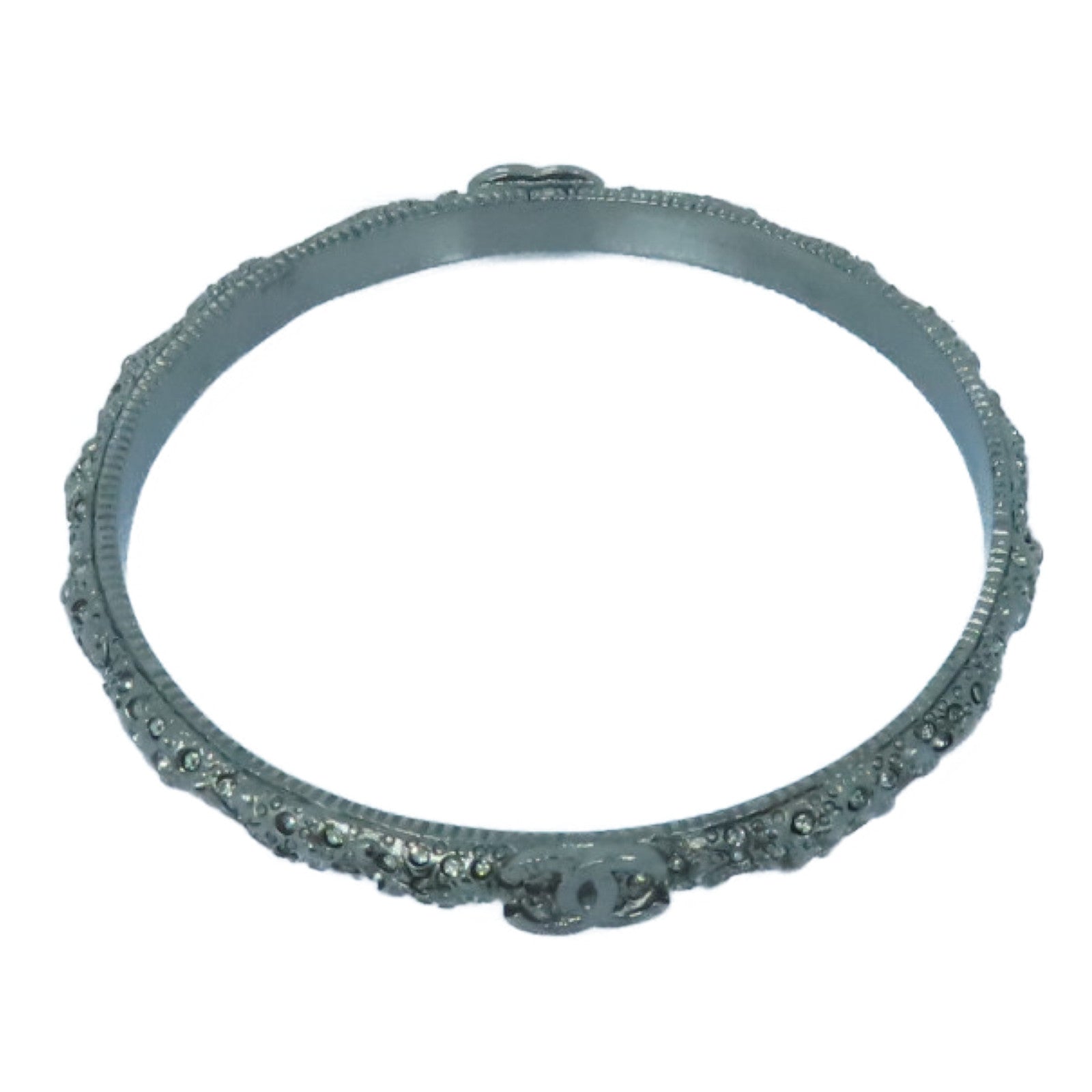 CHANEL 金属Bangle手链银色