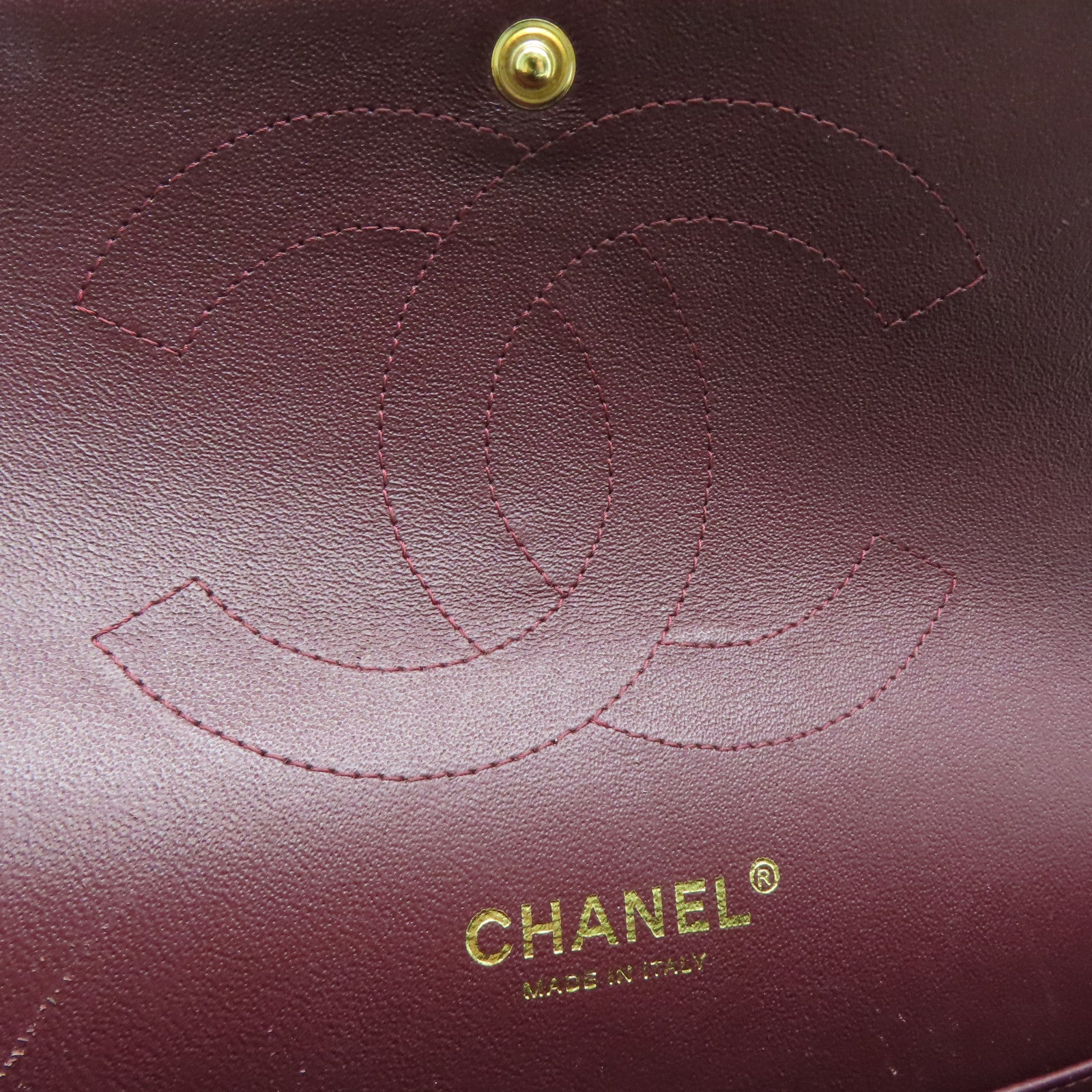 CHANEL 【激減優惠】格羊皮皮革Jumbo Classic Flap金扣鏈帶肩背袋黑色