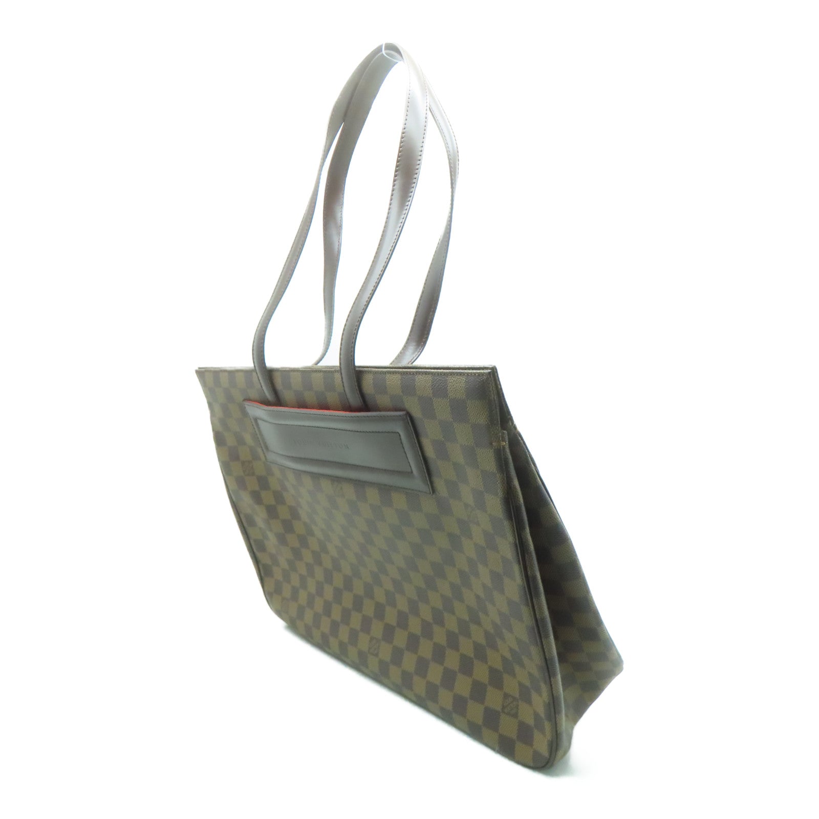 LOUIS VUITTON Damier Parioli PM金扣肩背/手挽袋啡色