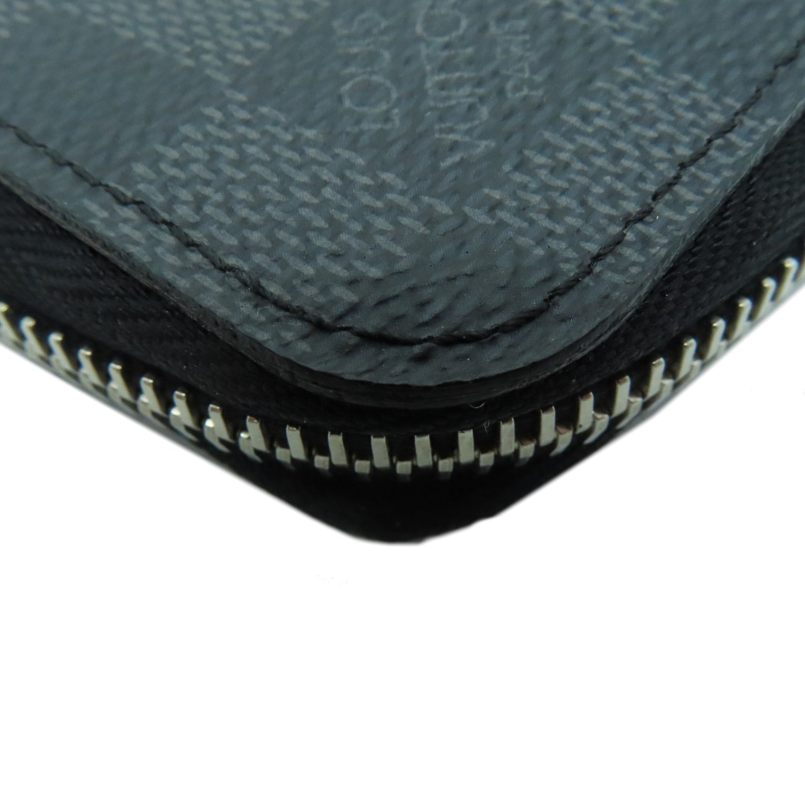 LOUIS VUITTON Damier Zipper Long Wallet銀扣長錢包黑色