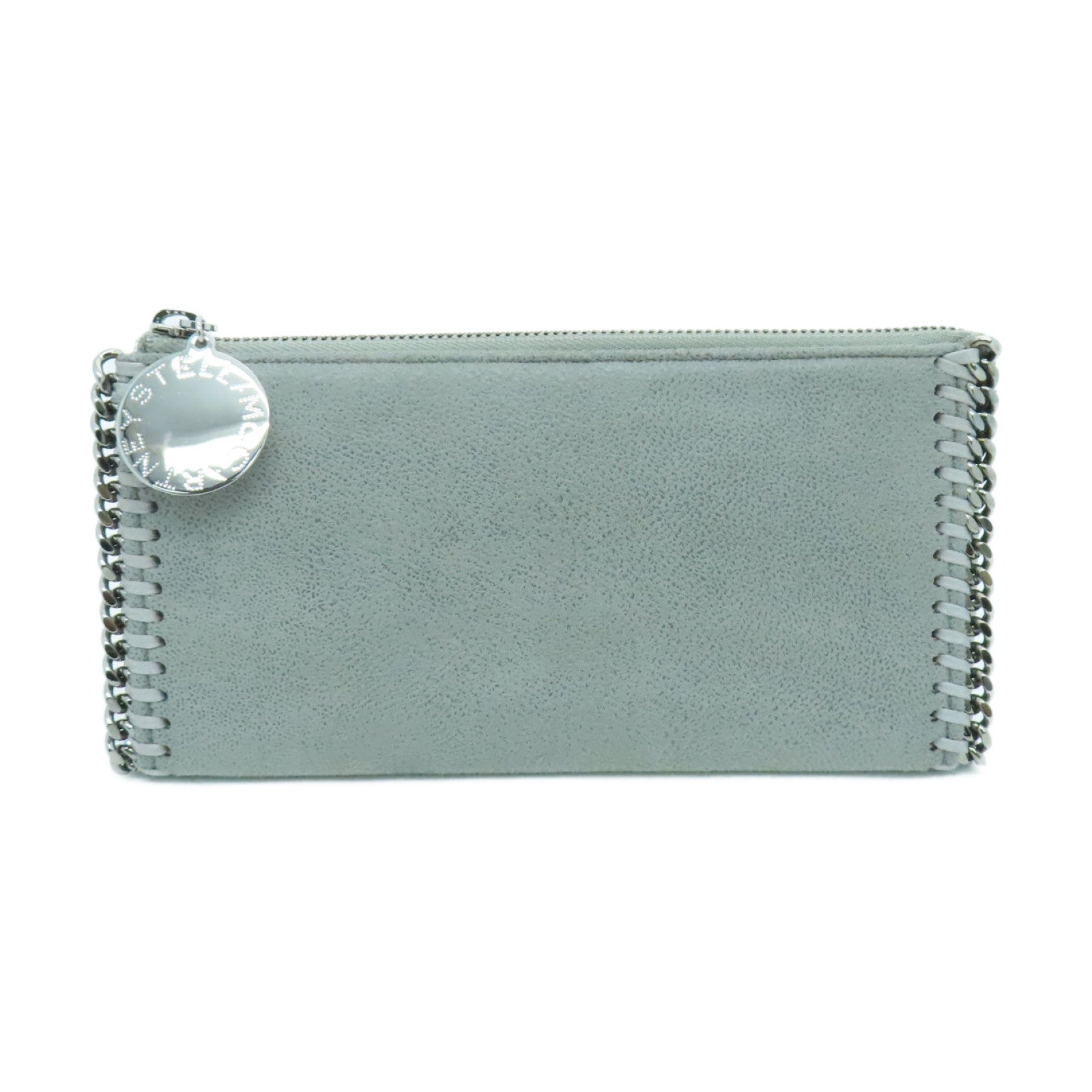 SELECTION Leather Long Wallet Silver Buckle Gray