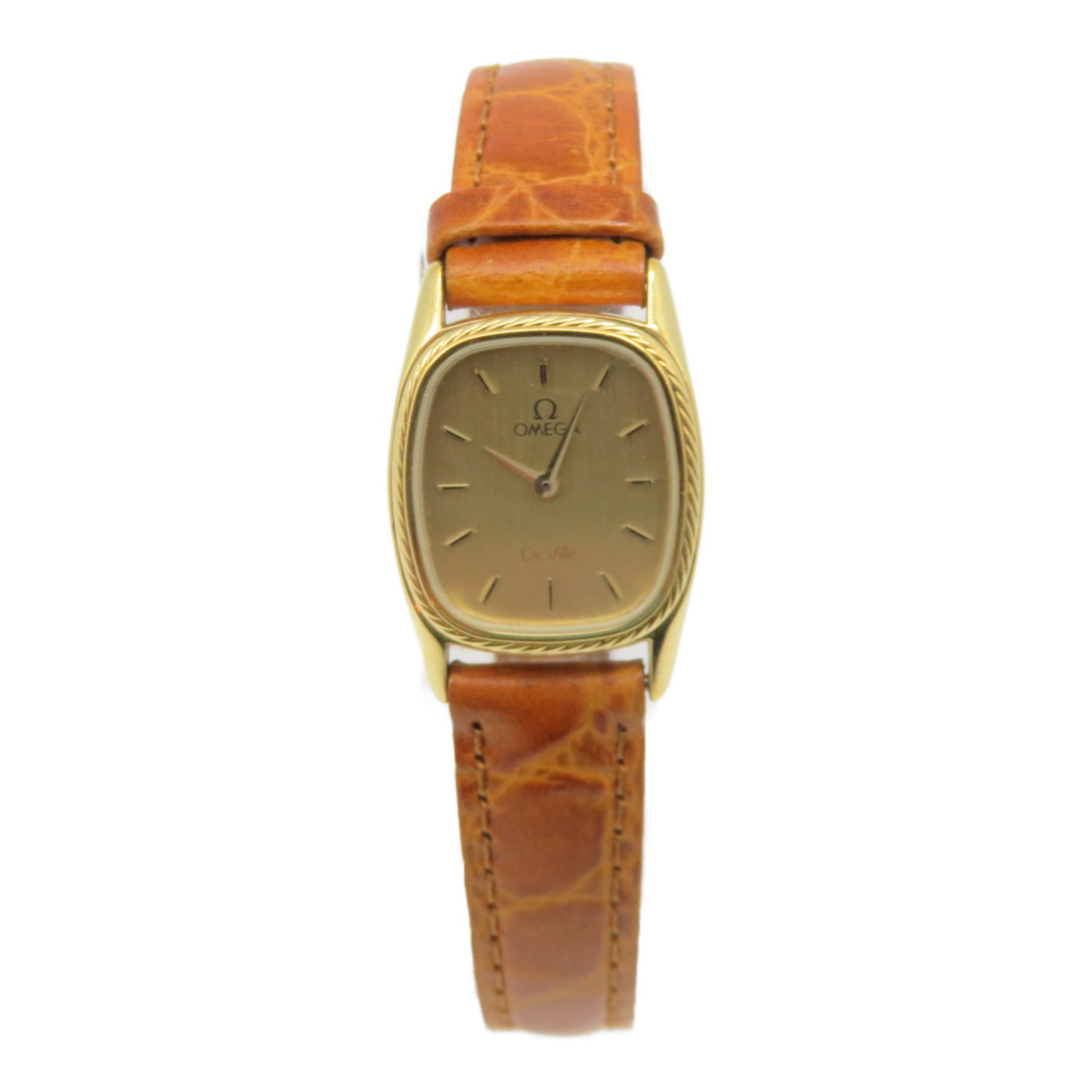 OMEGA Sharp Discount De Ville Vintage Stainless Steel Watch Quartz Movement Gold