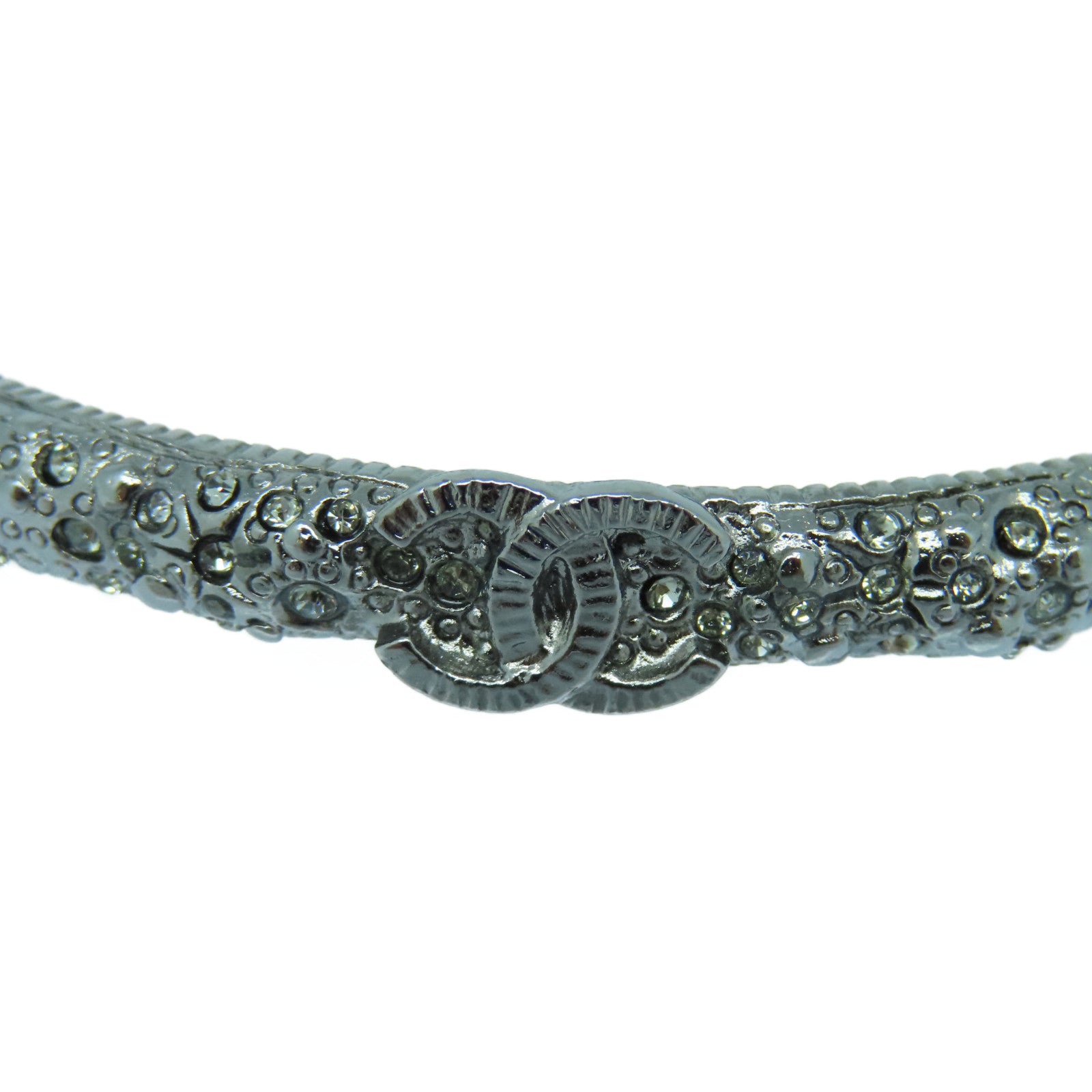 CHANEL 金属Bangle手链银色