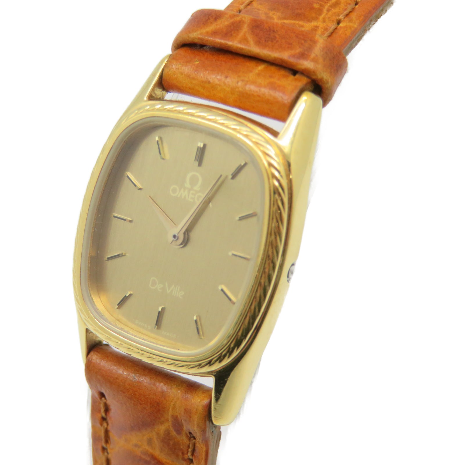 OMEGA [Sharp Discount] De Ville Vintage Stainless Steel Watch Quartz Movement Gold