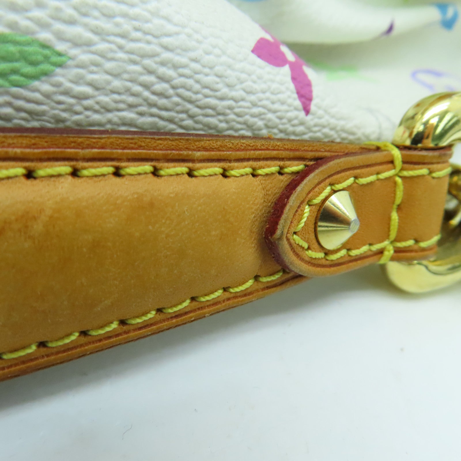 LOUIS VUITTON Monogram Multicolore Judy PM 2 way Shoulder  Bag金扣手挽肩背兩用袋白色