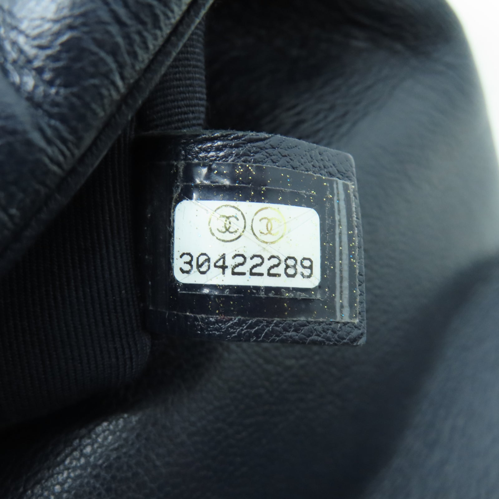 CHANEL 菱格羊皮皮革Shoulder Bag金扣/銀扣鏈帶肩背袋深藍色