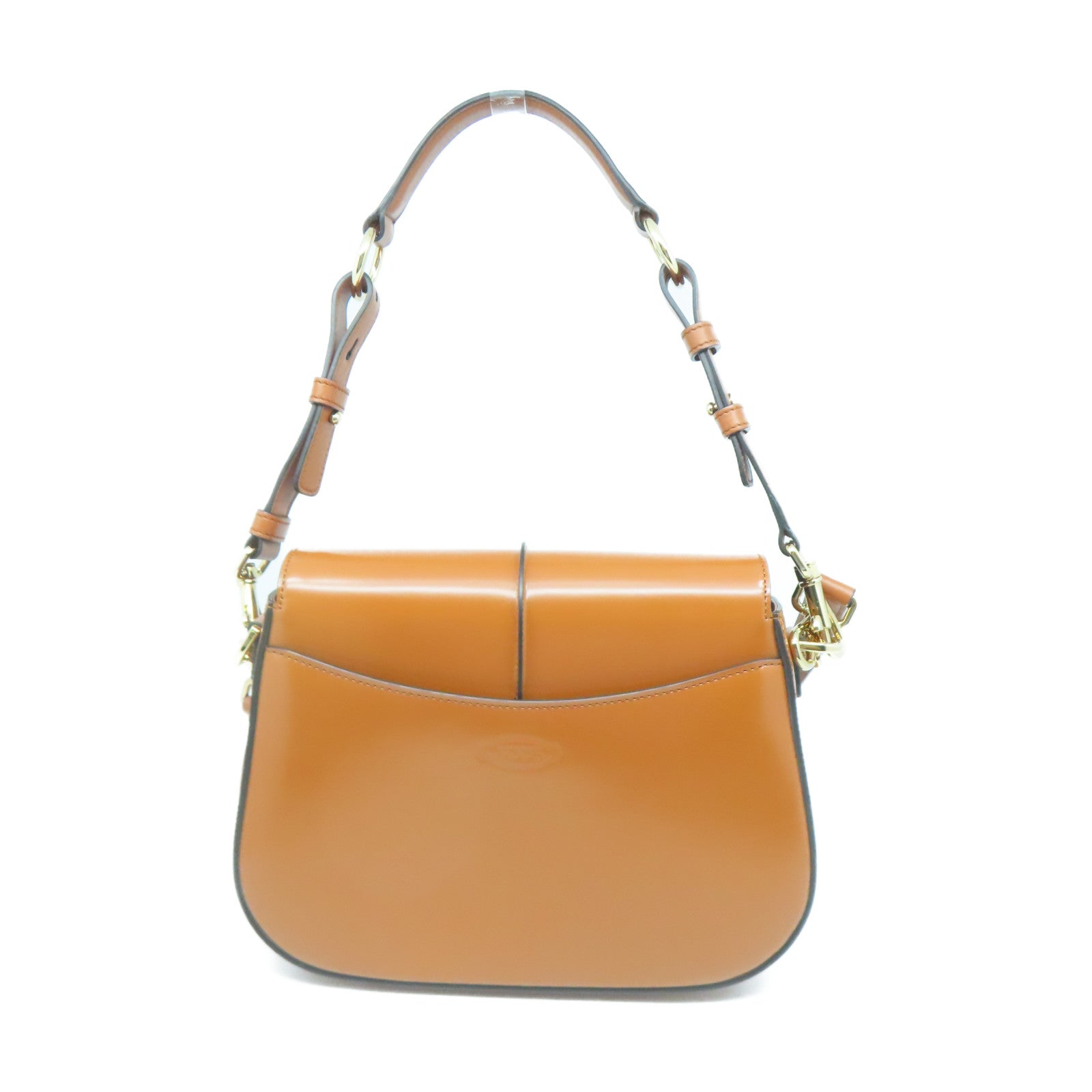 TOD’S 牛皮皮革Shoulder Bag金扣手挽肩背兩用袋棕色