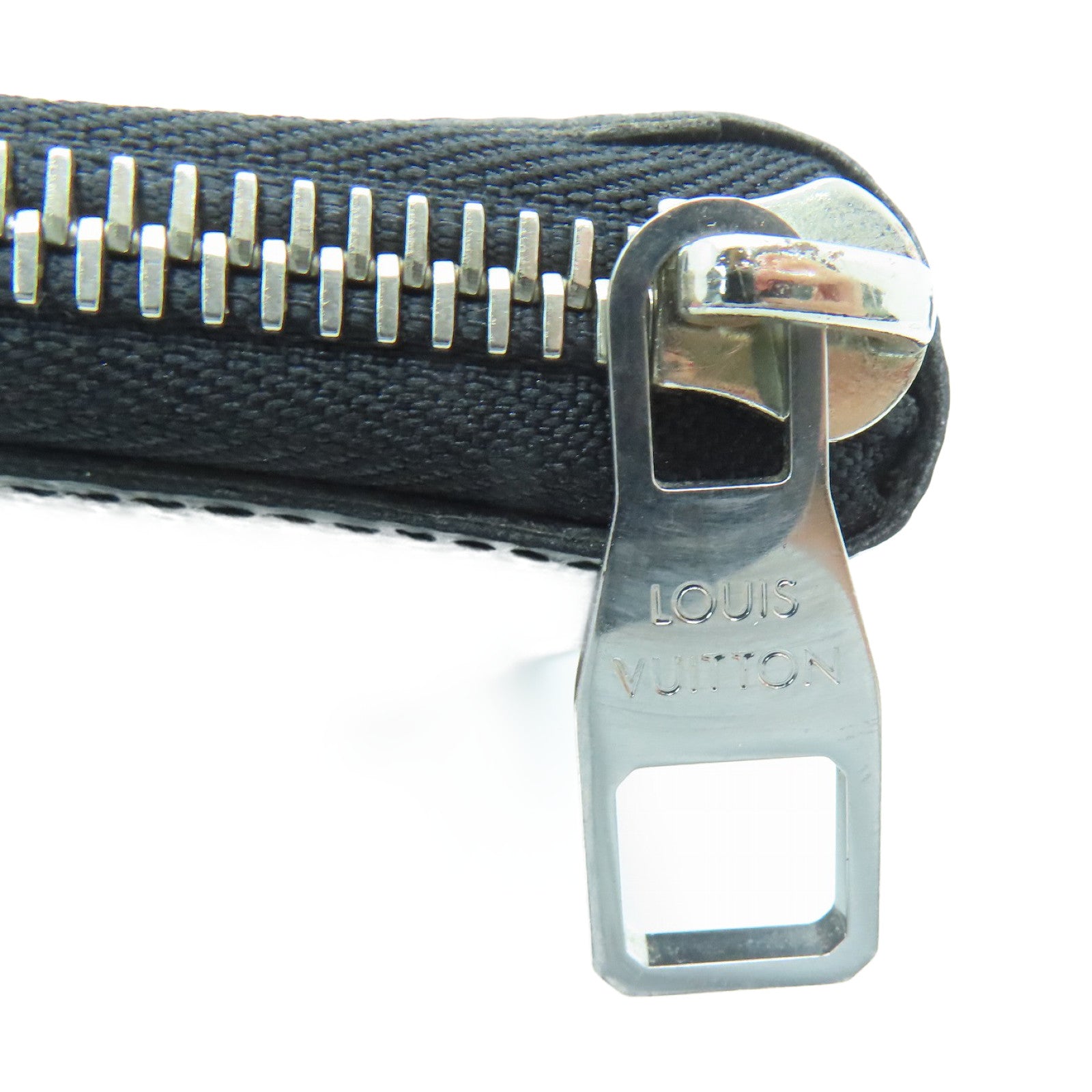LOUIS VUITTON Damier Zipper Long Wallet銀扣長錢包黑色