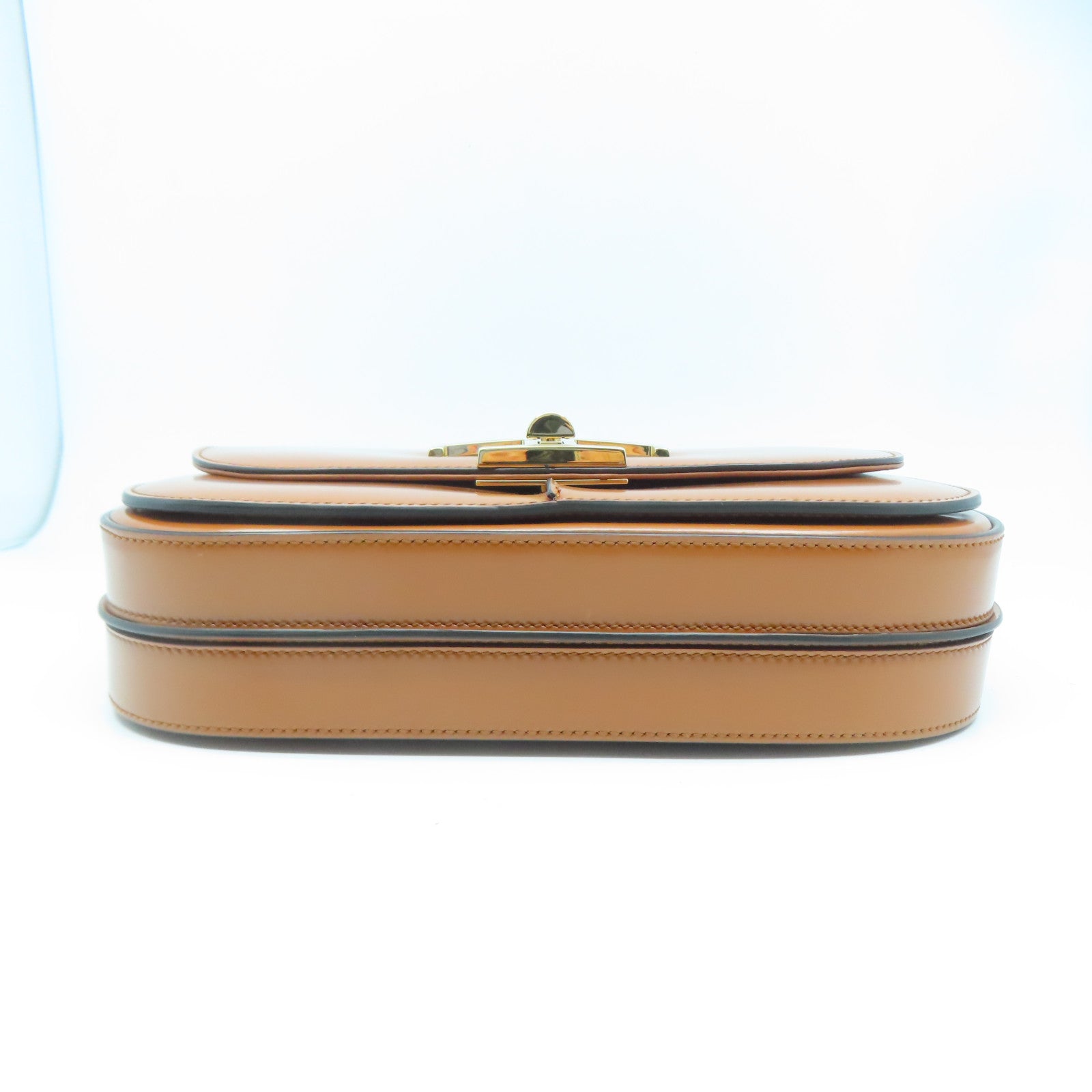 TOD’S 牛皮皮革Shoulder Bag金扣手挽肩背兩用袋棕色