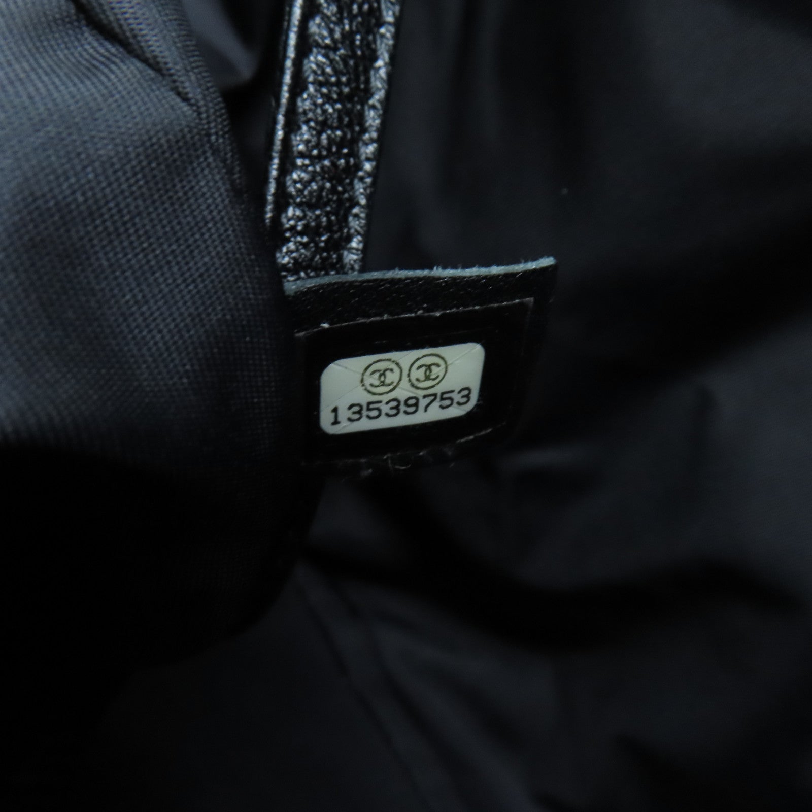 CHANEL 菱格皮革Tote Bag銀扣手挽袋黑色