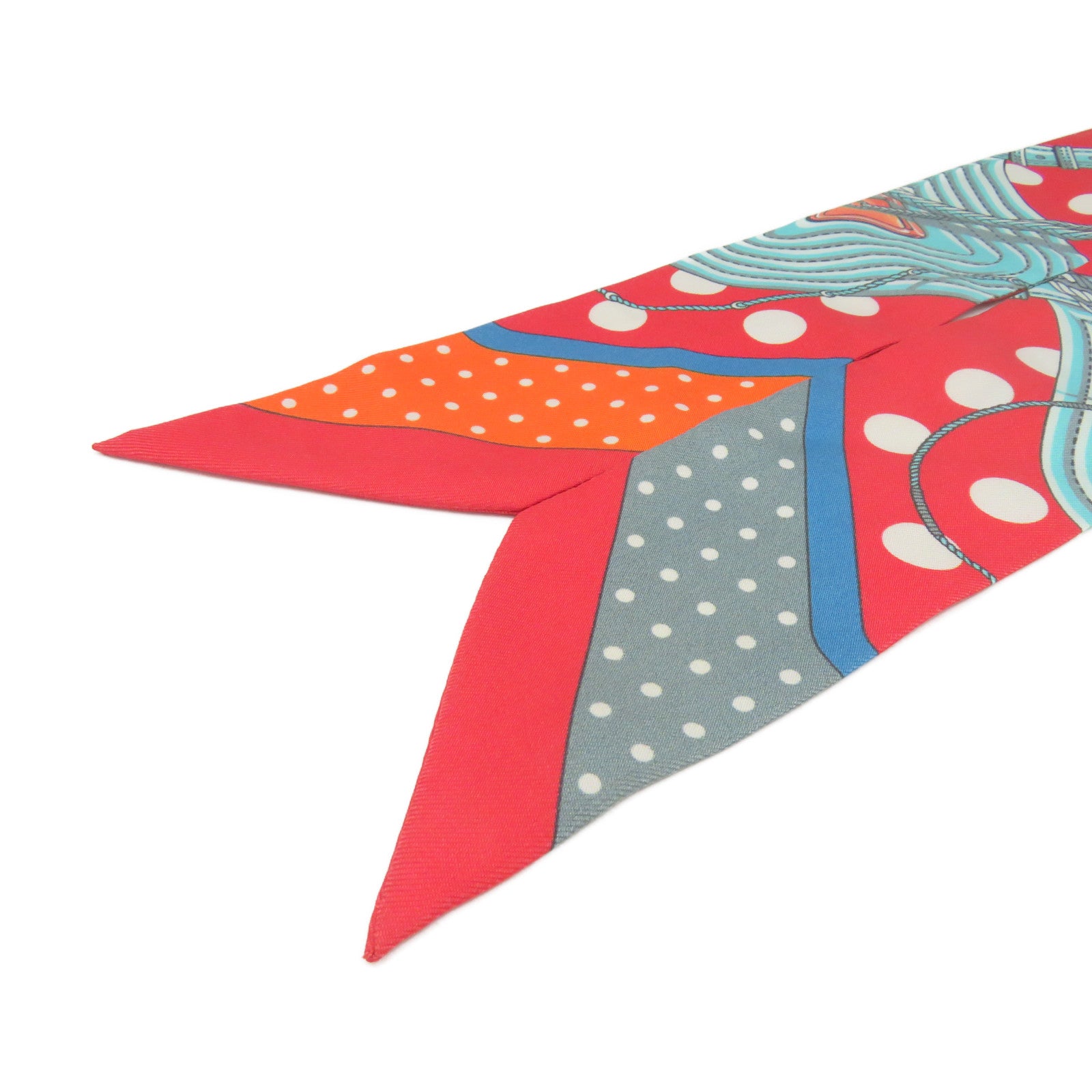 HERMES 【激減優惠】絲質Twilly Scarf絲巾紅色/橙色/彩色