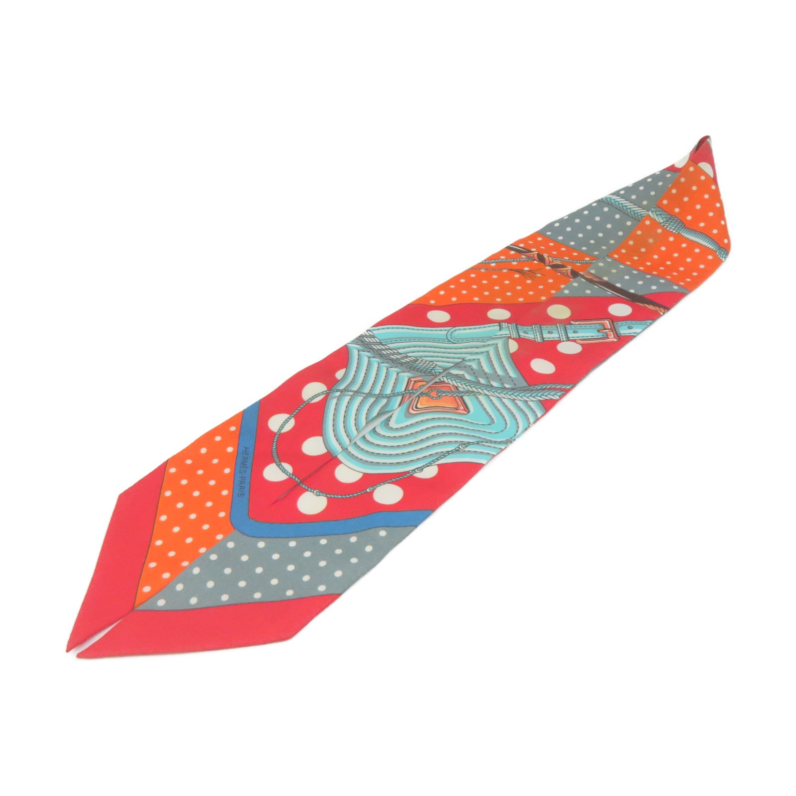 HERMES 【激減優惠】絲質Twilly Scarf絲巾紅色/橙色/彩色