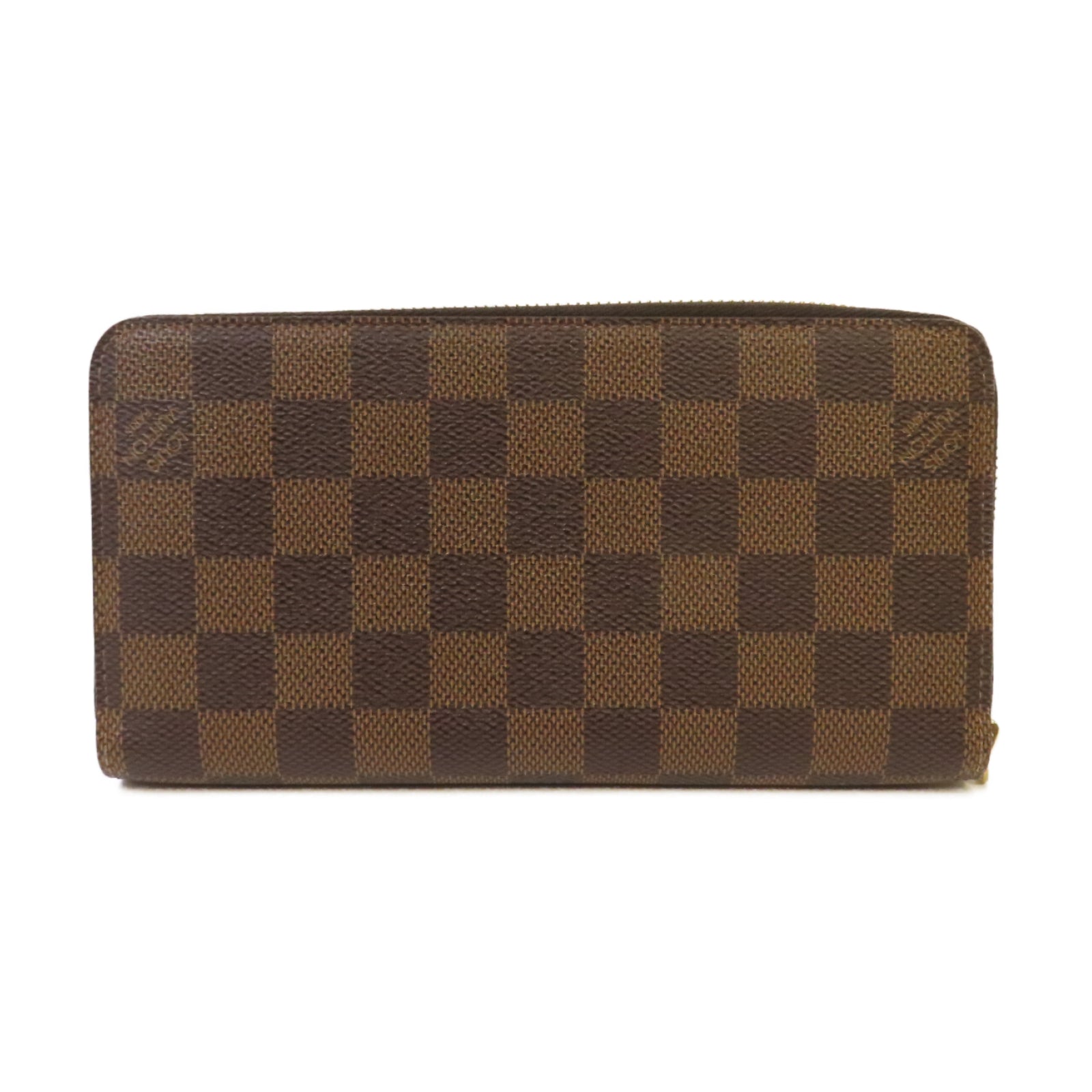 LOUIS VUITTON Damier Long Zipper Illustre Wallet 金扣長錢包啡色