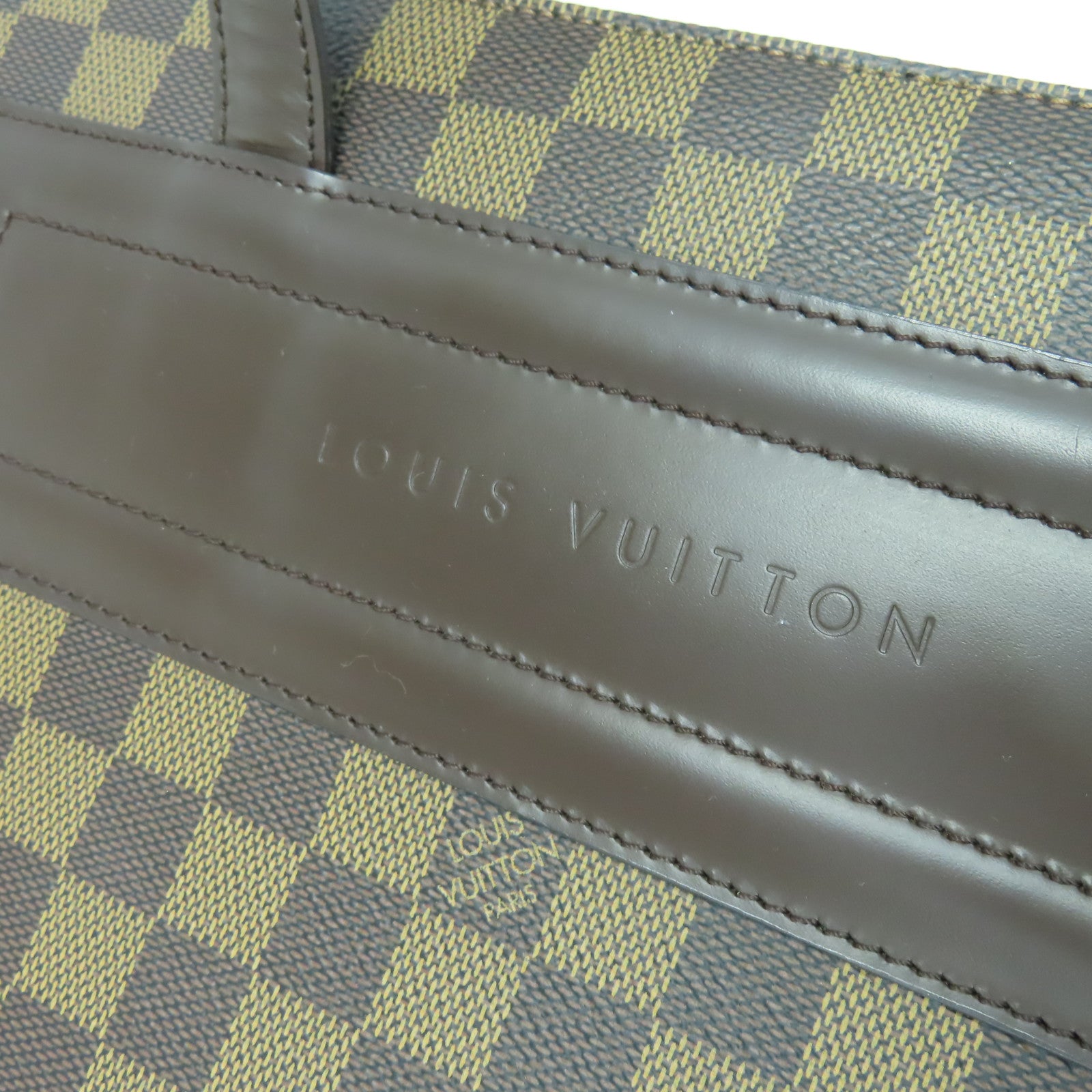LOUIS VUITTON Damier Parioli PM金扣肩背/手挽袋啡色