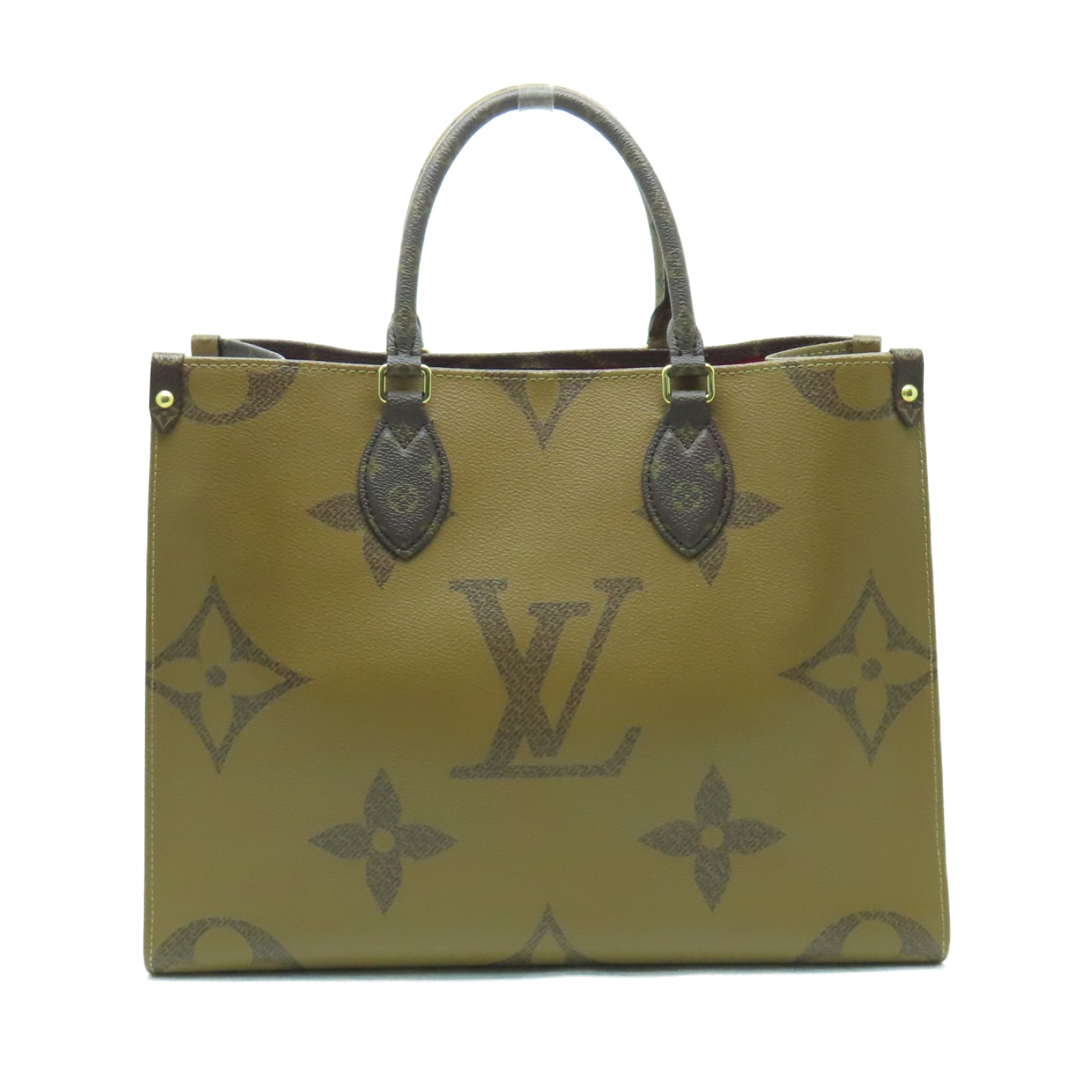 LOUIS VUITTON Monogram Giant OnTheGo MM金扣手挽肩背兩用袋啡色