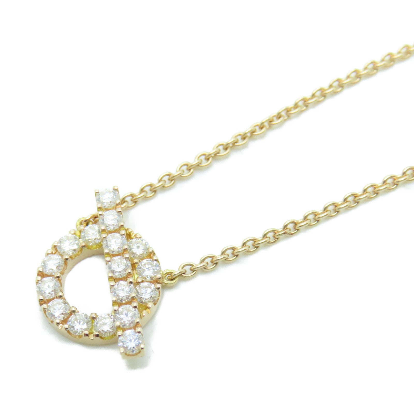 HERMES 18K玫瑰金Finesse Pendant項鍊
