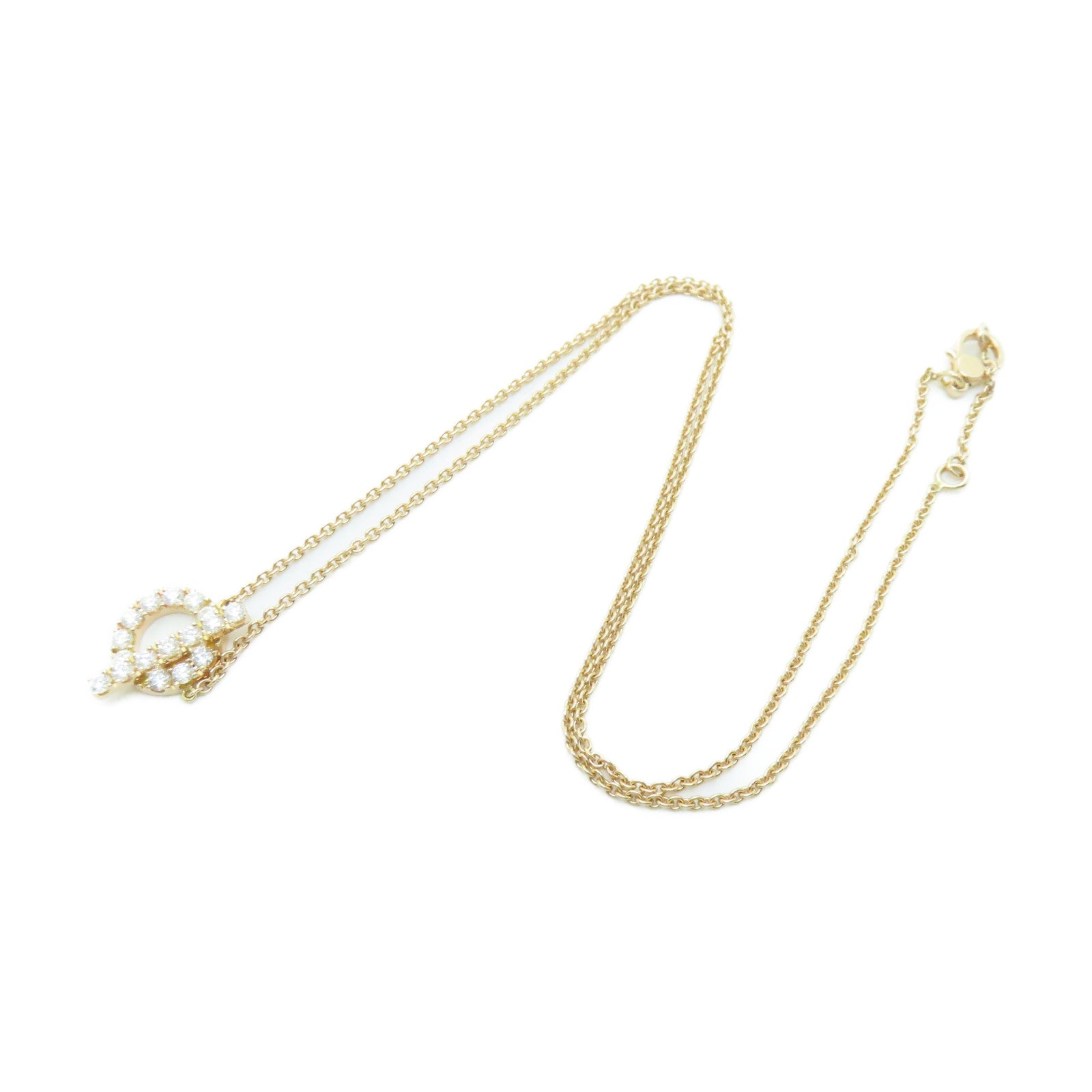 HERMES 18K玫瑰金Finesse Pendant項鍊