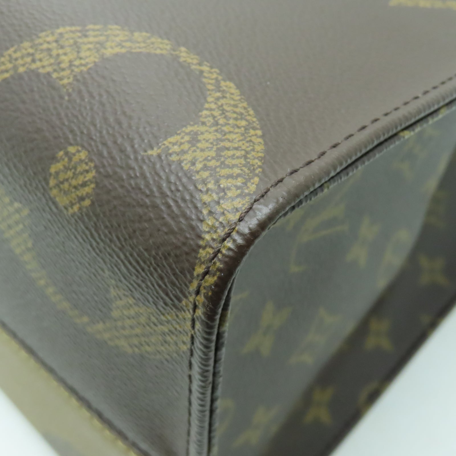 LOUIS VUITTON Monogram Giant OnTheGo MM金扣手挽肩背兩用袋啡色