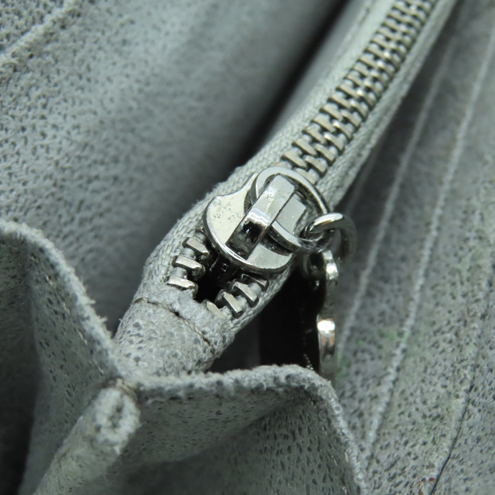 SELECTION Leather Long Wallet Silver Buckle Gray