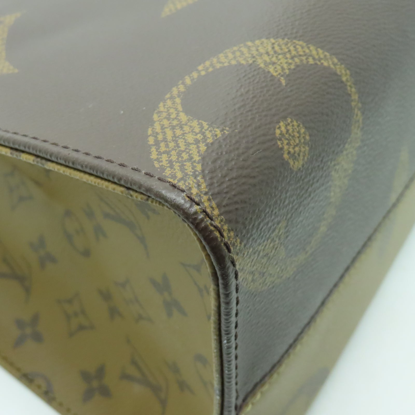 LOUIS VUITTON Monogram Giant OnTheGo MM金扣手挽肩背兩用袋啡色
