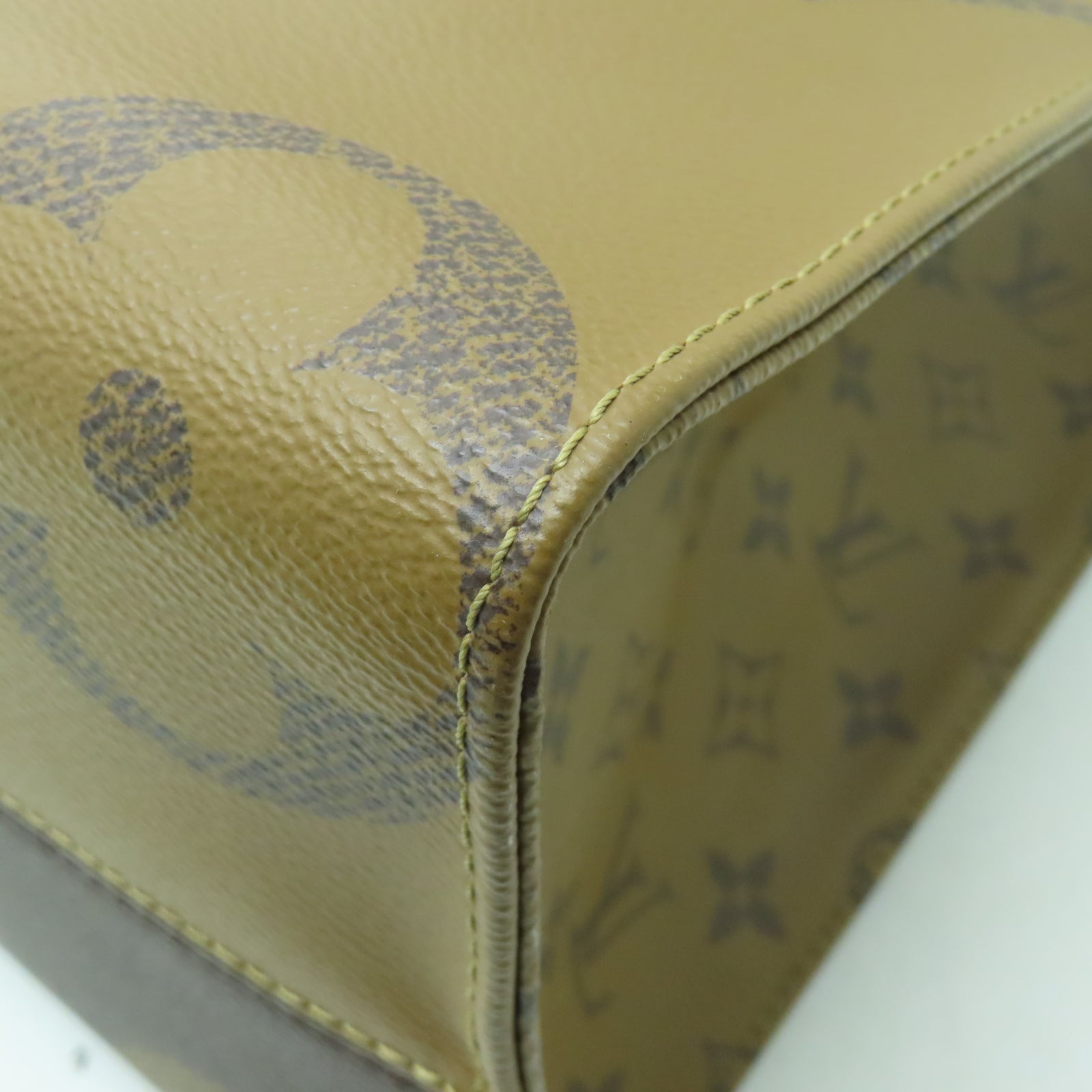 LOUIS VUITTON Monogram Giant OnTheGo MM金扣手挽肩背兩用袋啡色