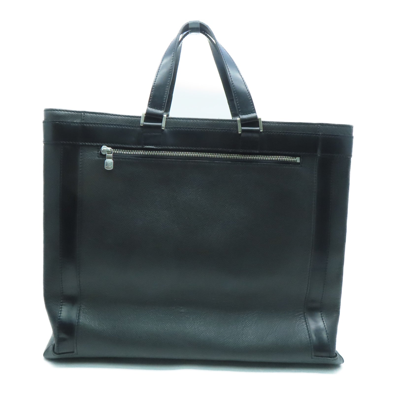 LOUIS VUITTON Taiga Kasbek PM银扣手挽袋黑色